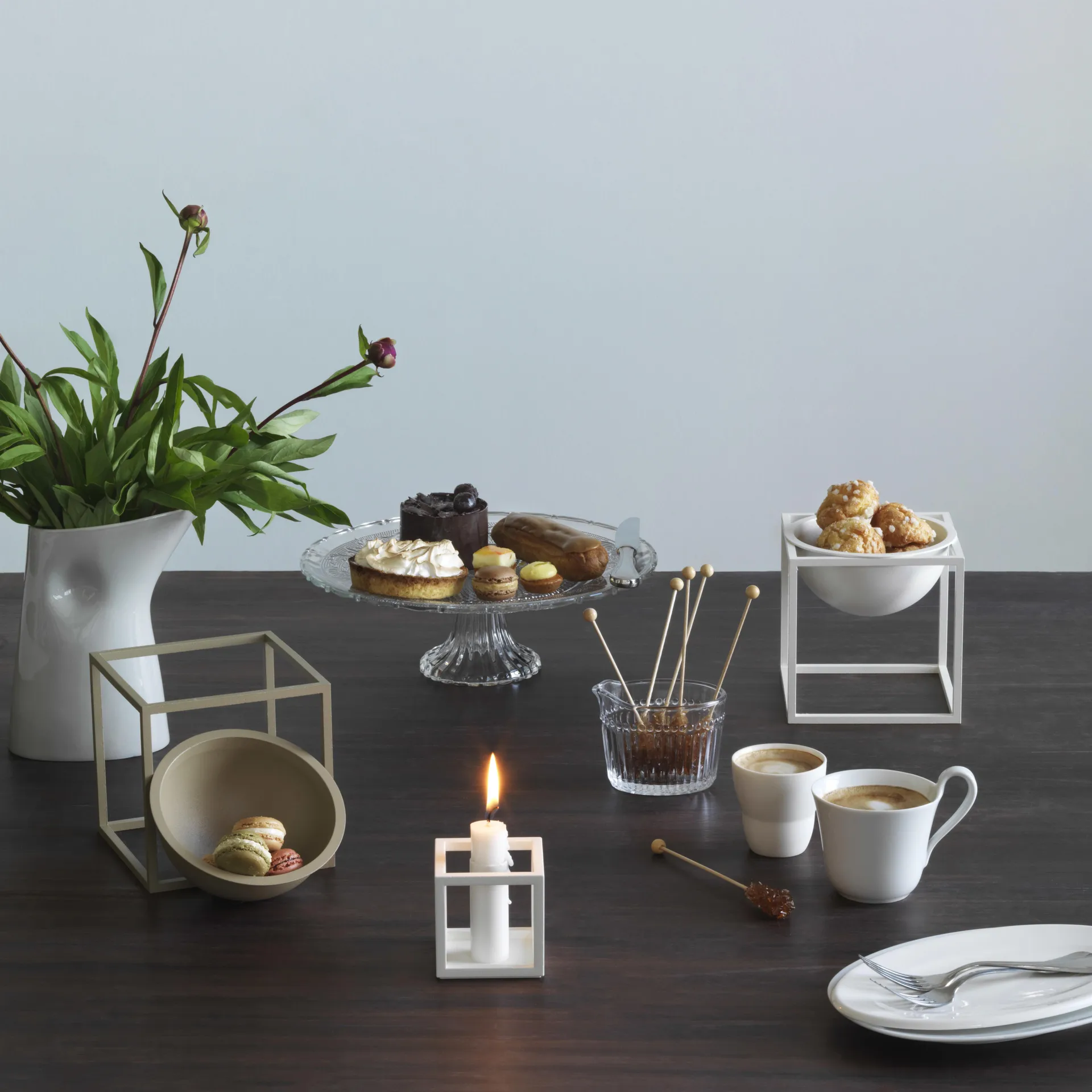Kubus 1 candle holder, white Audo Copenhagen