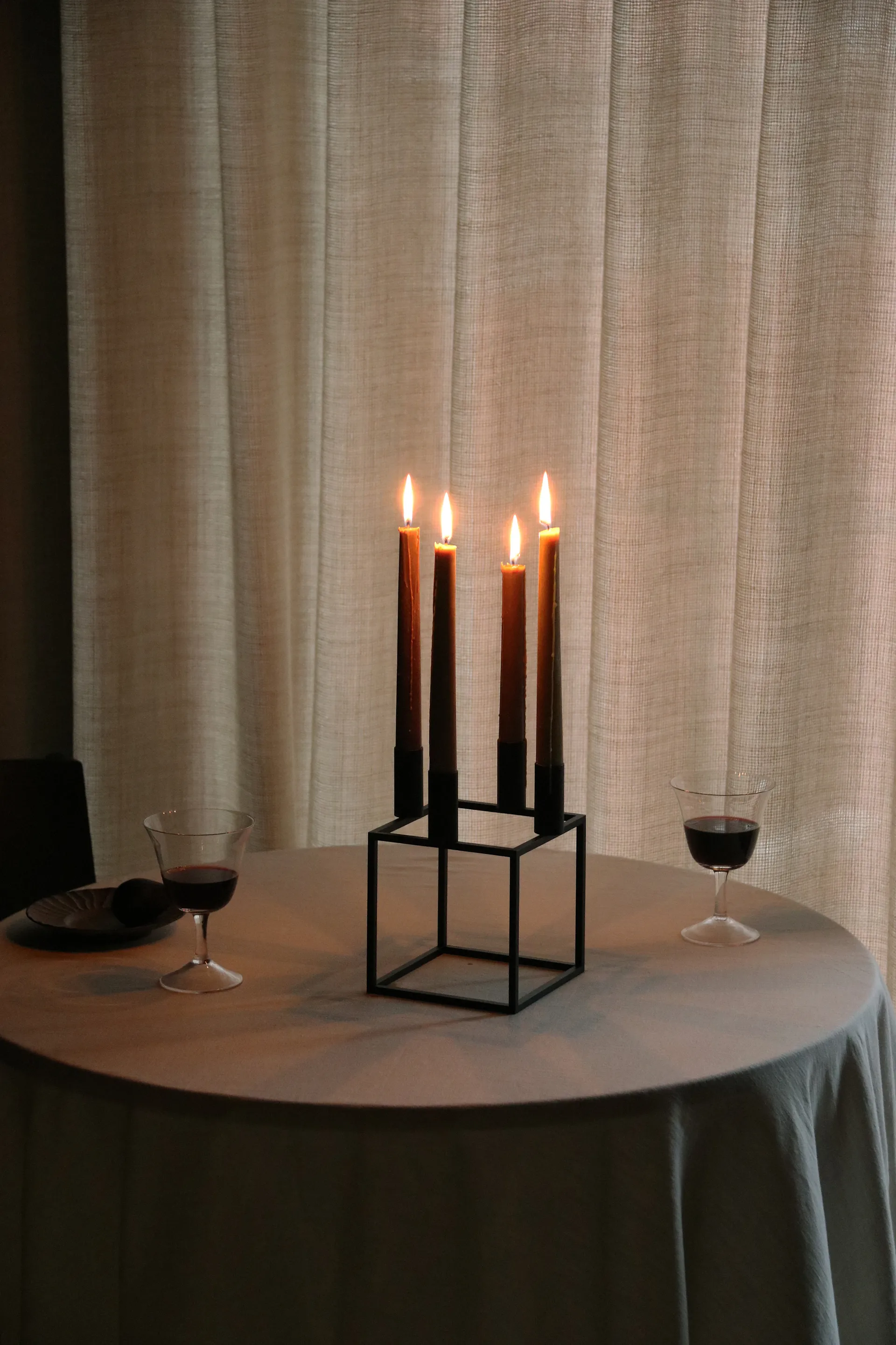 Kubus 4 candle holder, black Audo Copenhagen