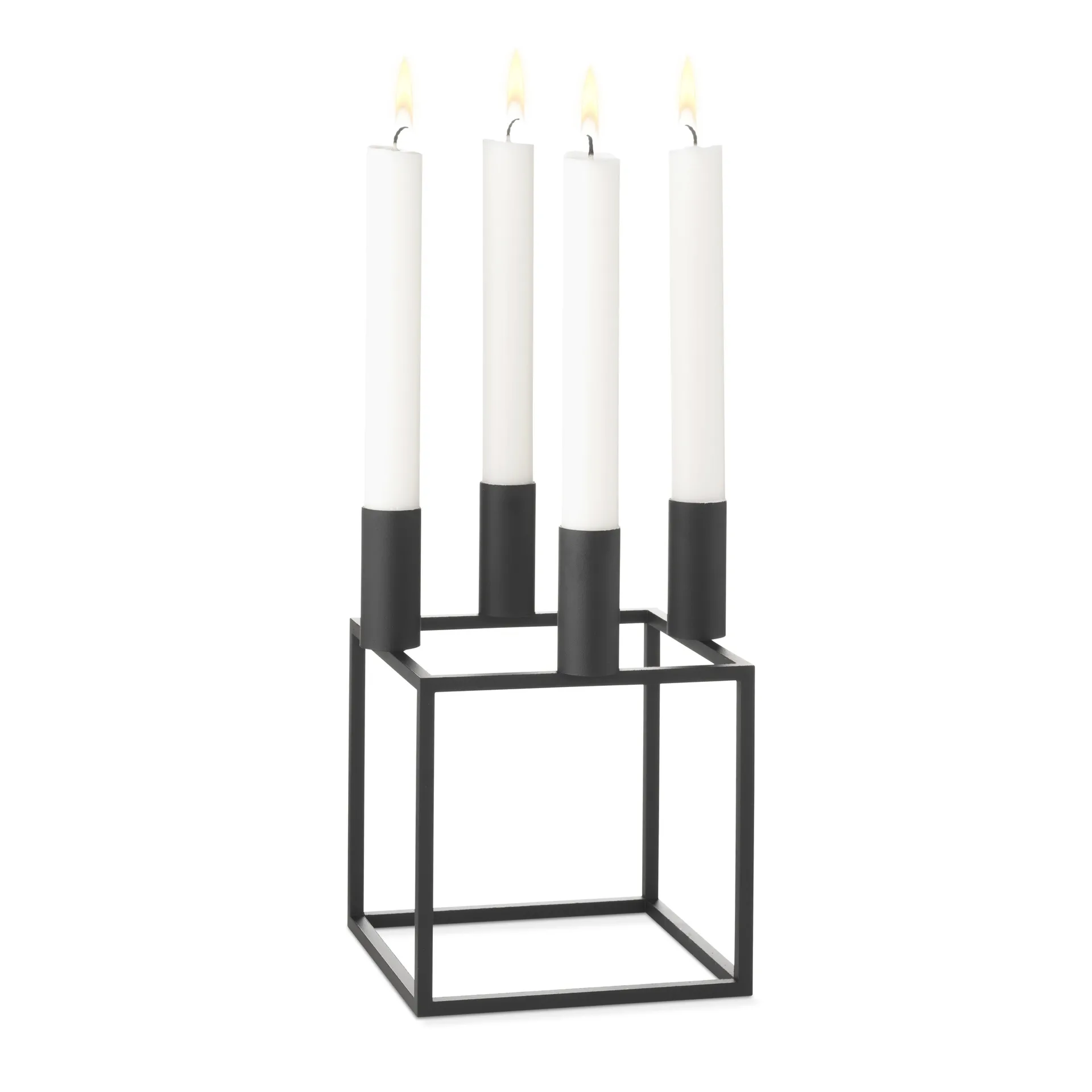 Kubus 4 candle holder, black Audo Copenhagen