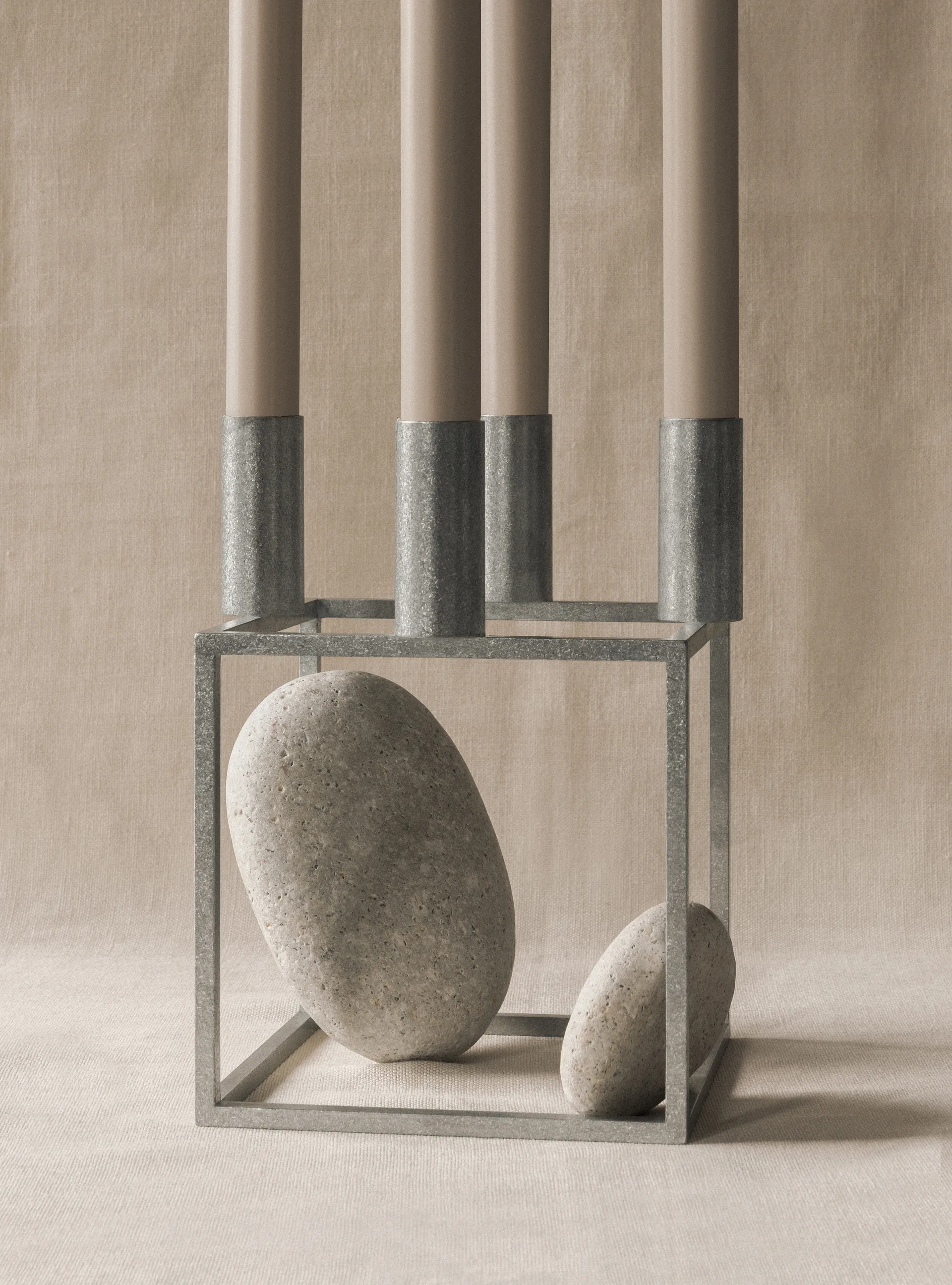 Kubus 4 candle holder, Zink Audo Copenhagen