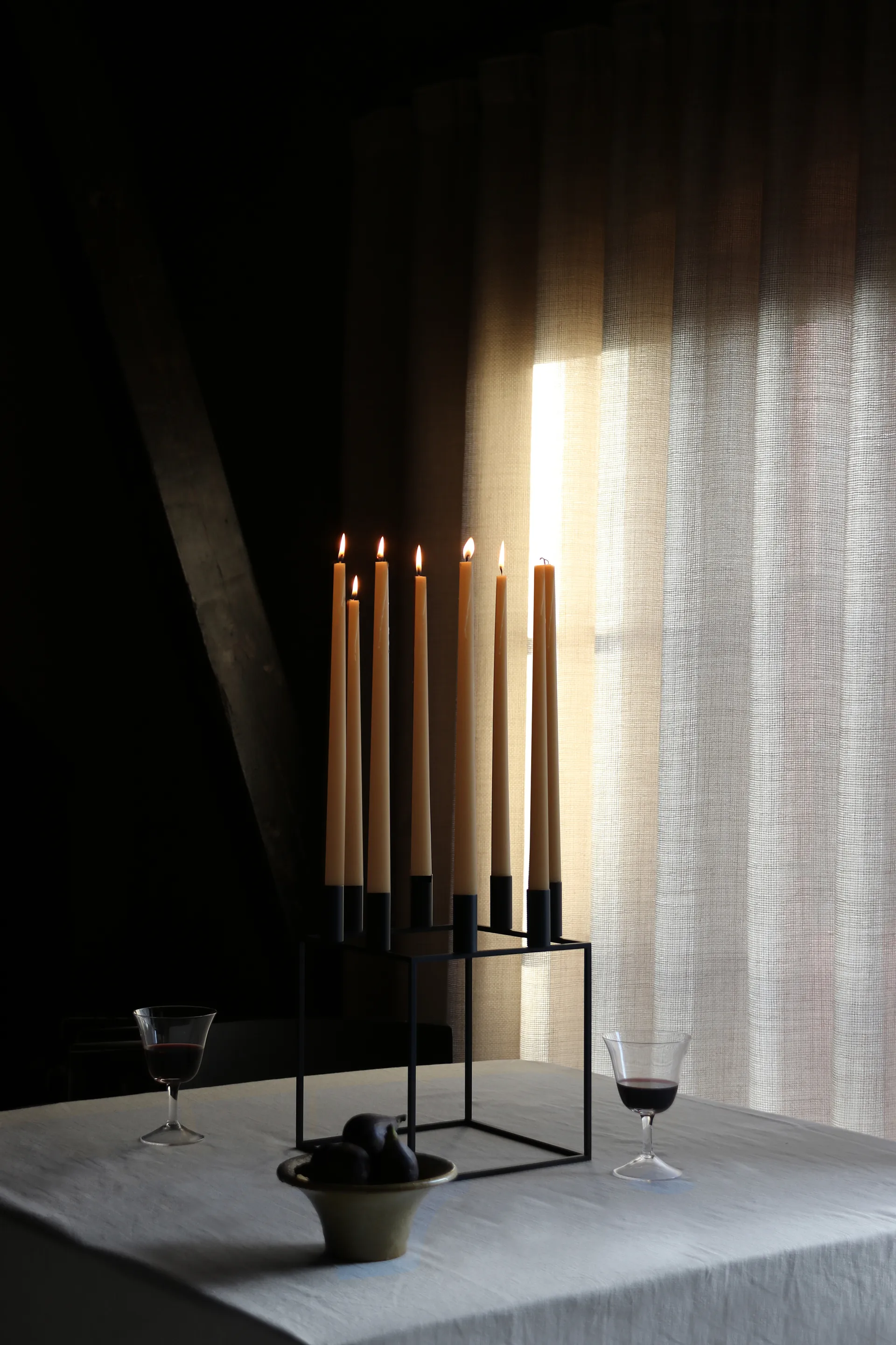 Kubus 8 candle holder, black Audo Copenhagen