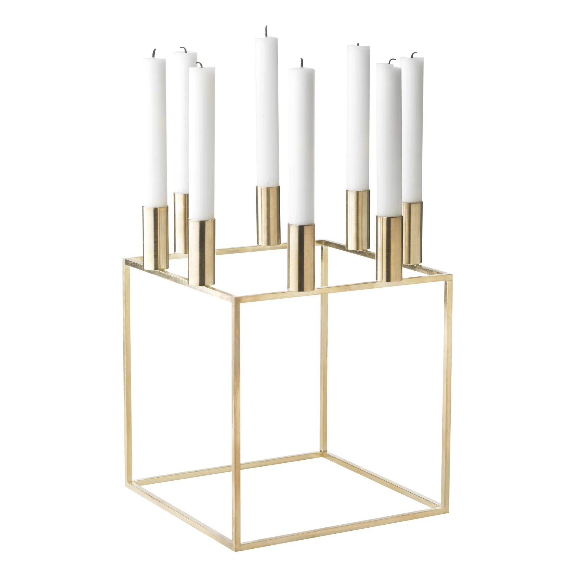 Kubus 8 candle holder, brass Audo Copenhagen