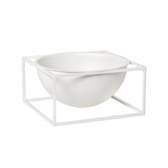 Audo Copenhagen Kubus bowl large low white | Scandinavian Design | Decorative bowls | White