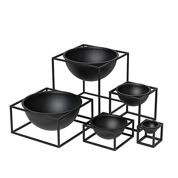 Kubus bowl small low, black Audo Copenhagen