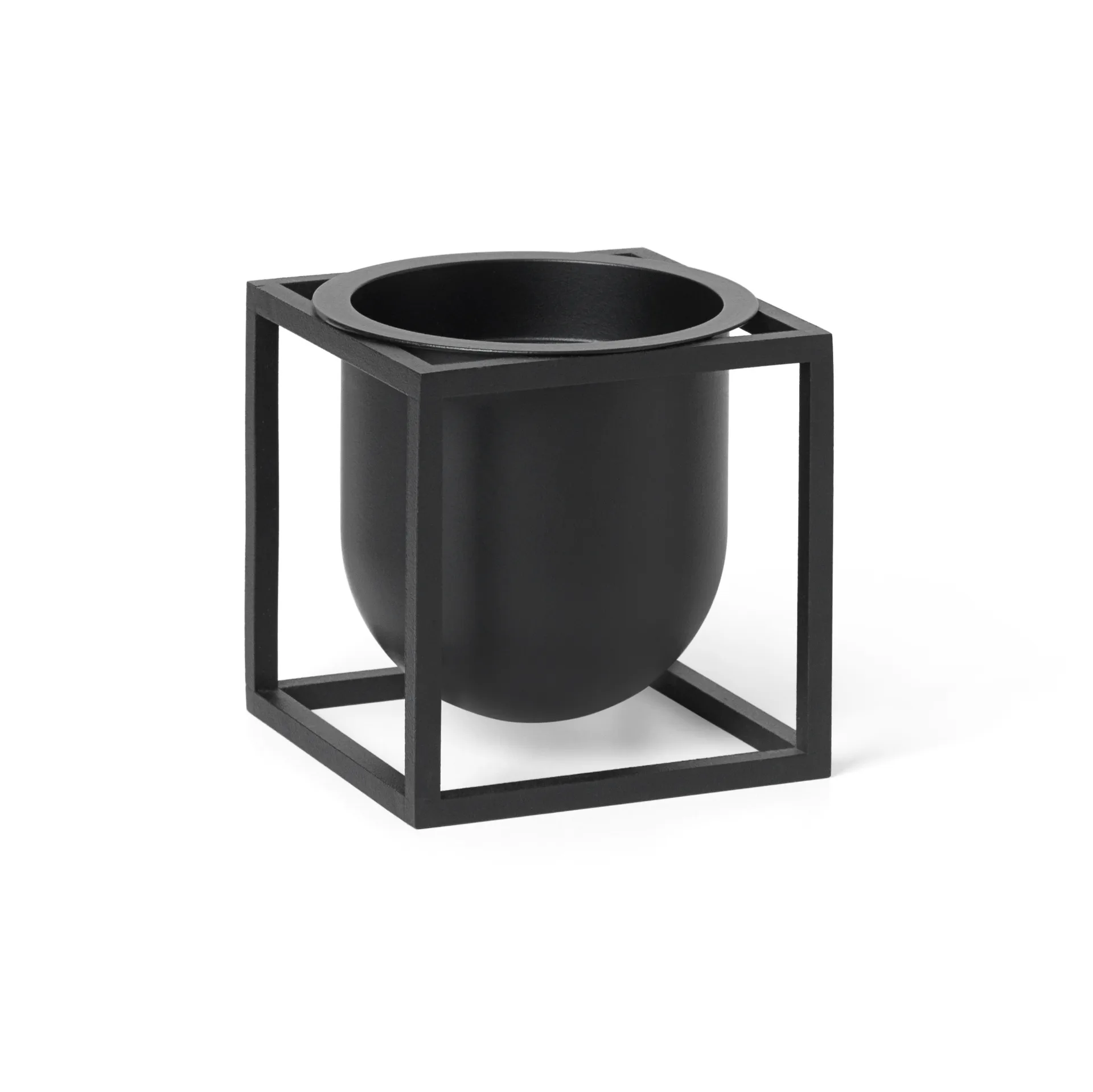 Kubus flower pot 10 cm, Black Audo Copenhagen
