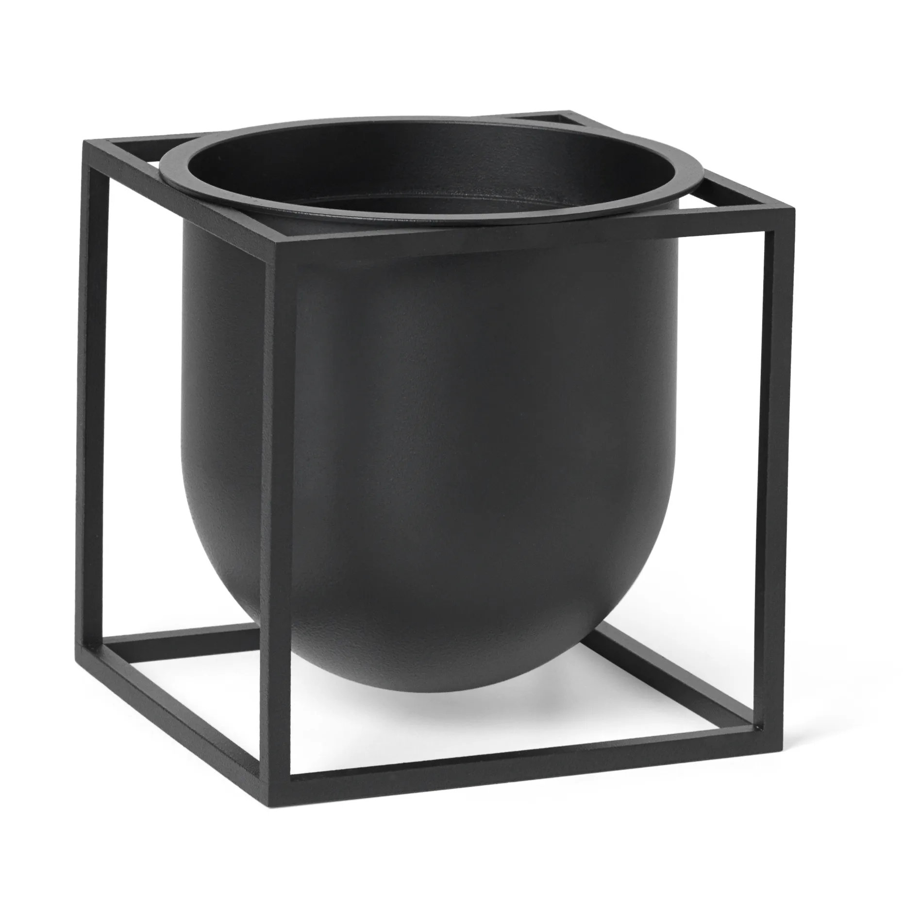 Kubus flower pot 14 cm, Black Audo Copenhagen