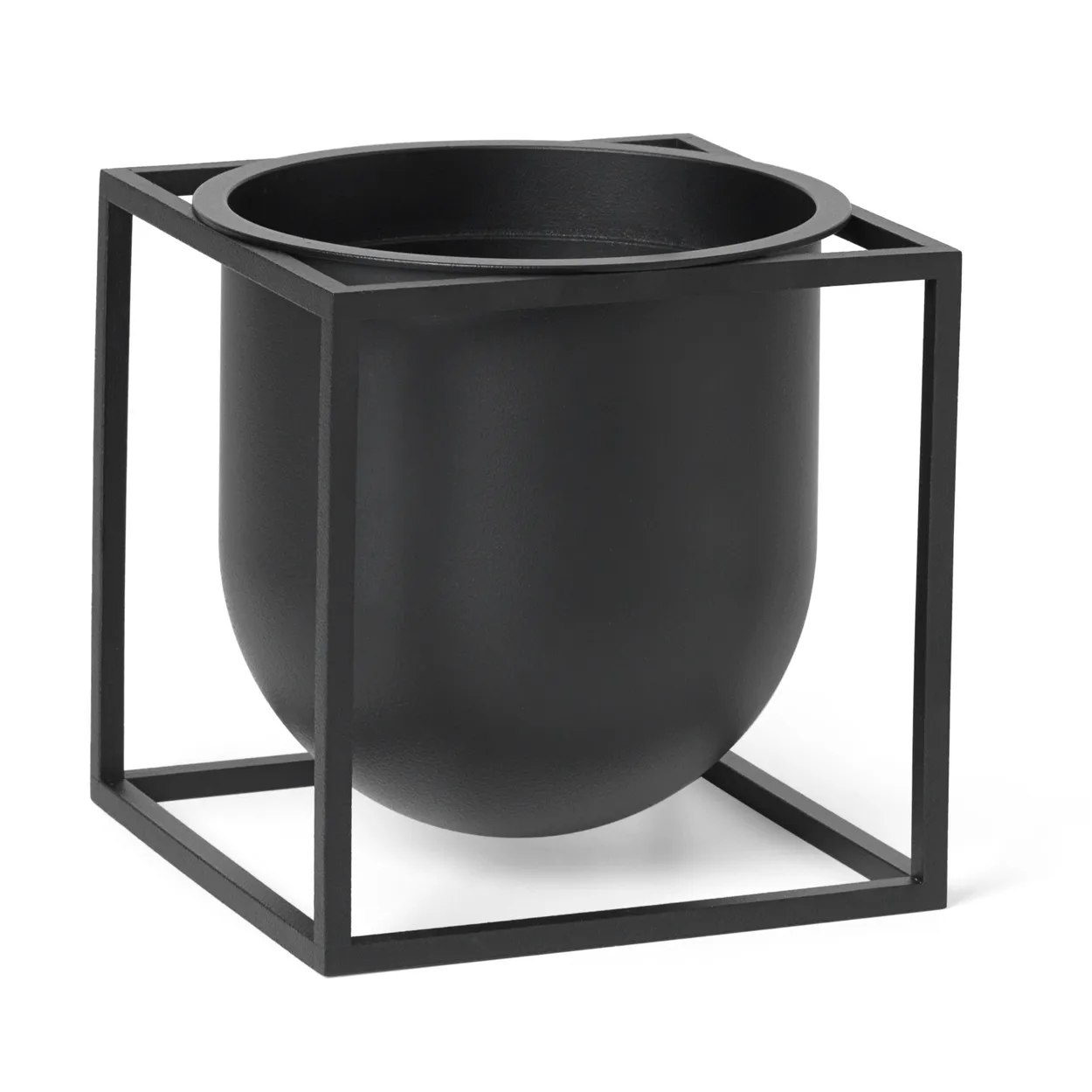 Audo Copenhagen Kubus flower pot 14 cm Black | Scandinavian Design | Flower pots | Black