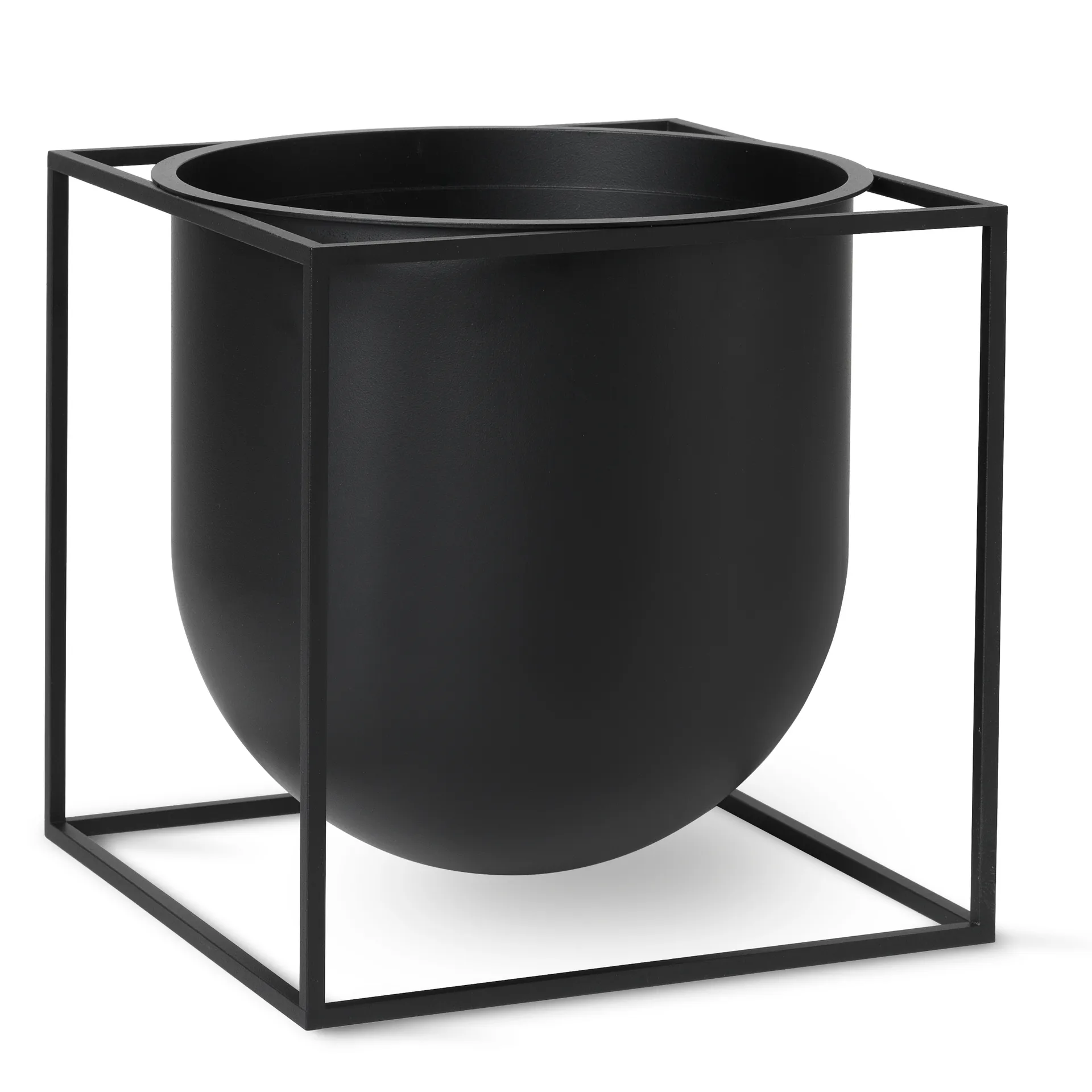 Kubus flower pot 23 cm, Black Audo Copenhagen