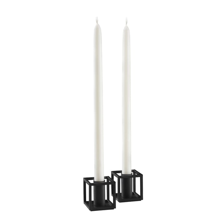 Kubus Micro candle holder 2-pack - Black - Audo Copenhagen
