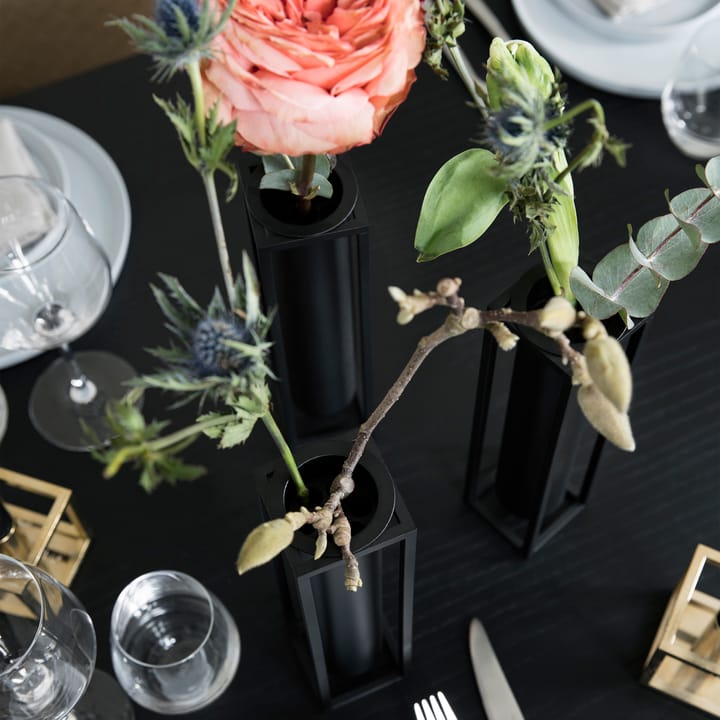 Kubus vase, Flora, black Audo Copenhagen