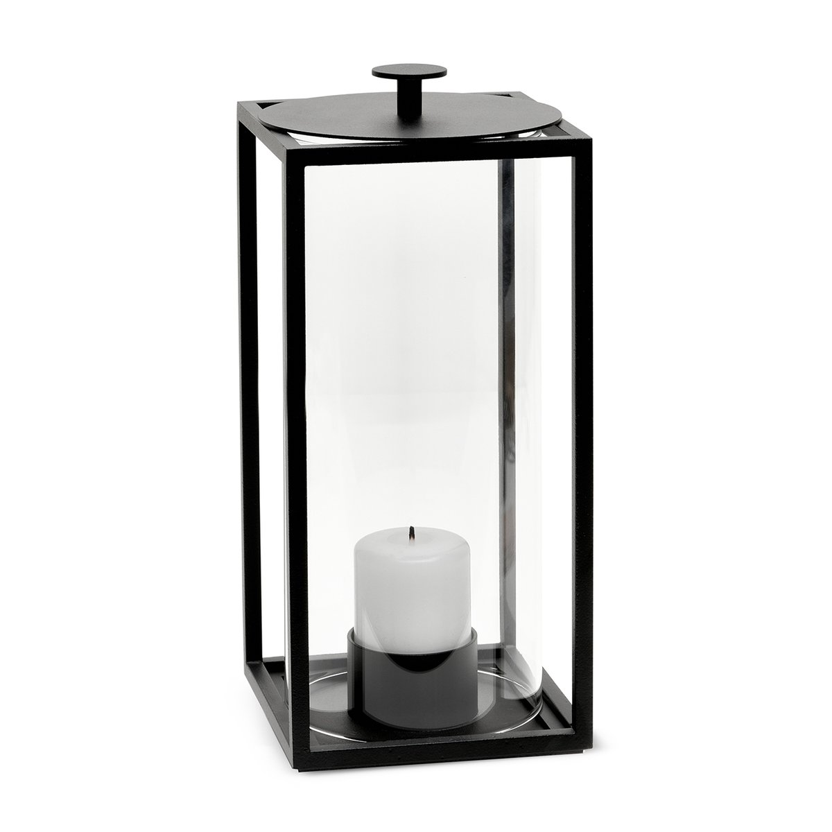 Audo Copenhagen Light'In lantern small Black | Scandinavian Design | Tea light holders, lanterns & candle dishes | Black