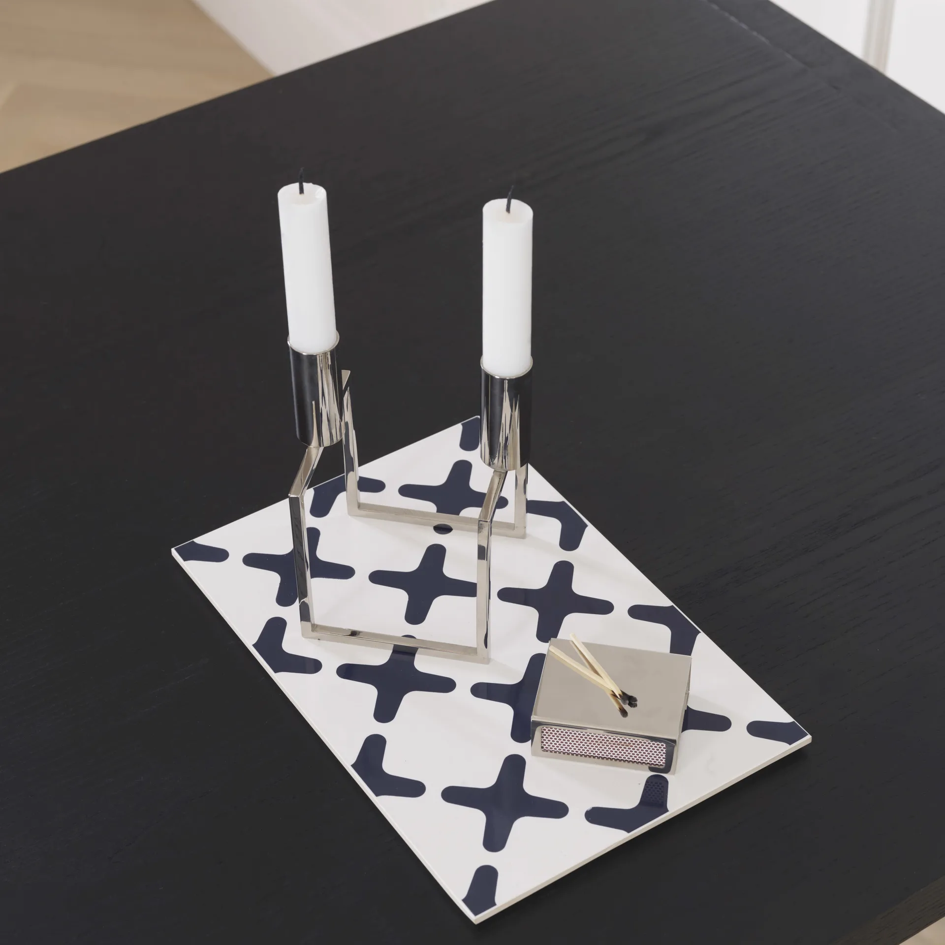 Line candle holder, nickel Audo Copenhagen