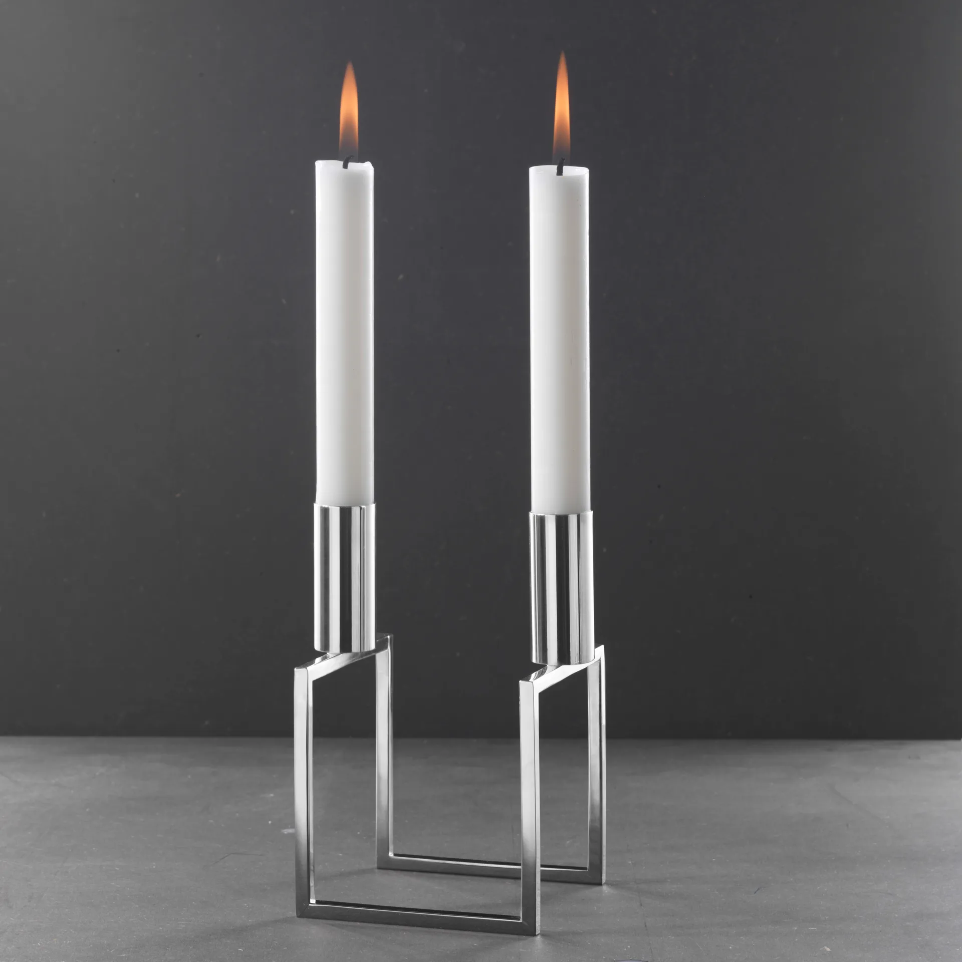 Line candle holder, nickel Audo Copenhagen