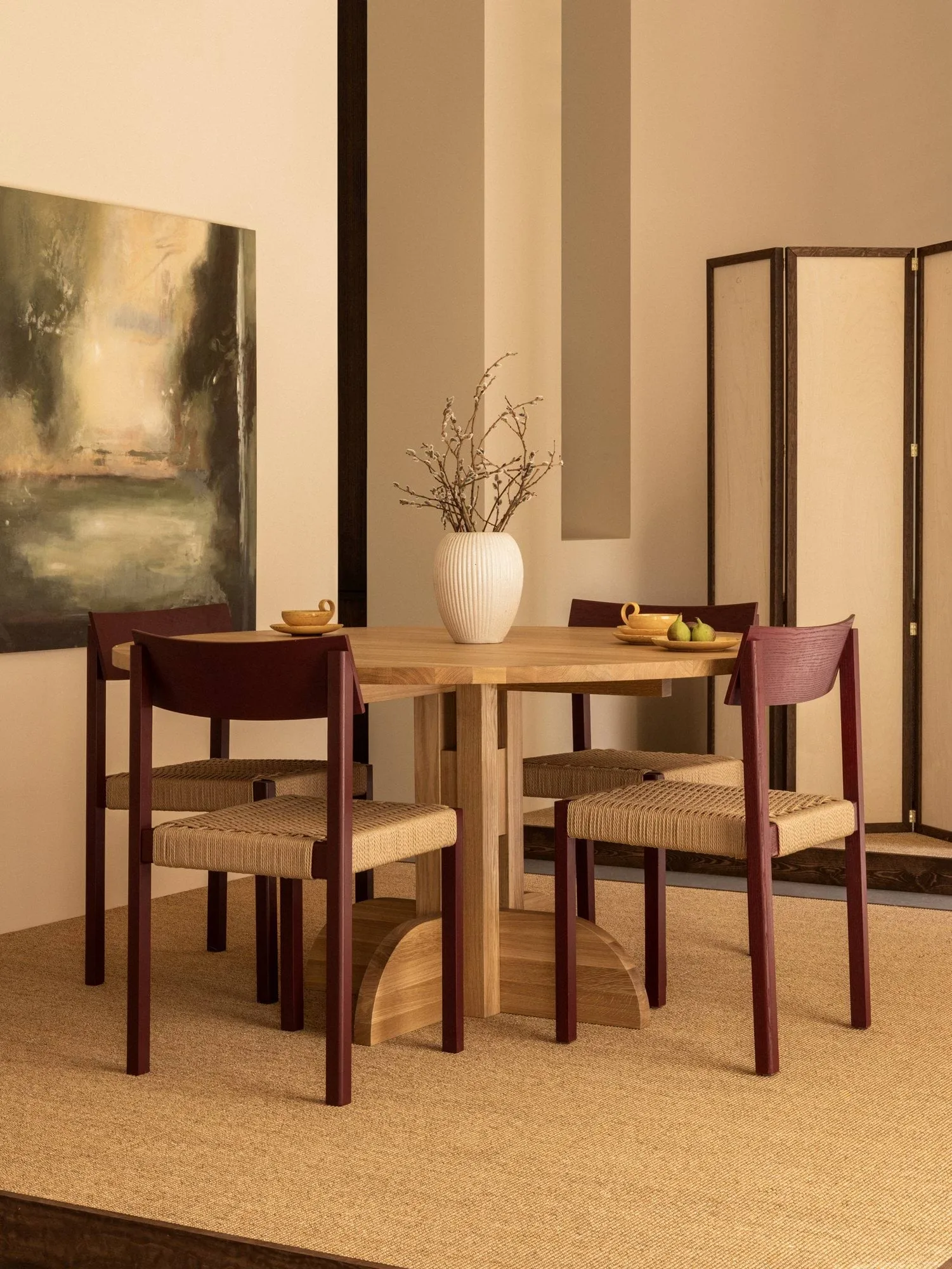 Mauro chair, Dark stained oak-paper cord Audo Copenhagen Mauro chair, Dark stained oak-paper cord Audo Copenhagen