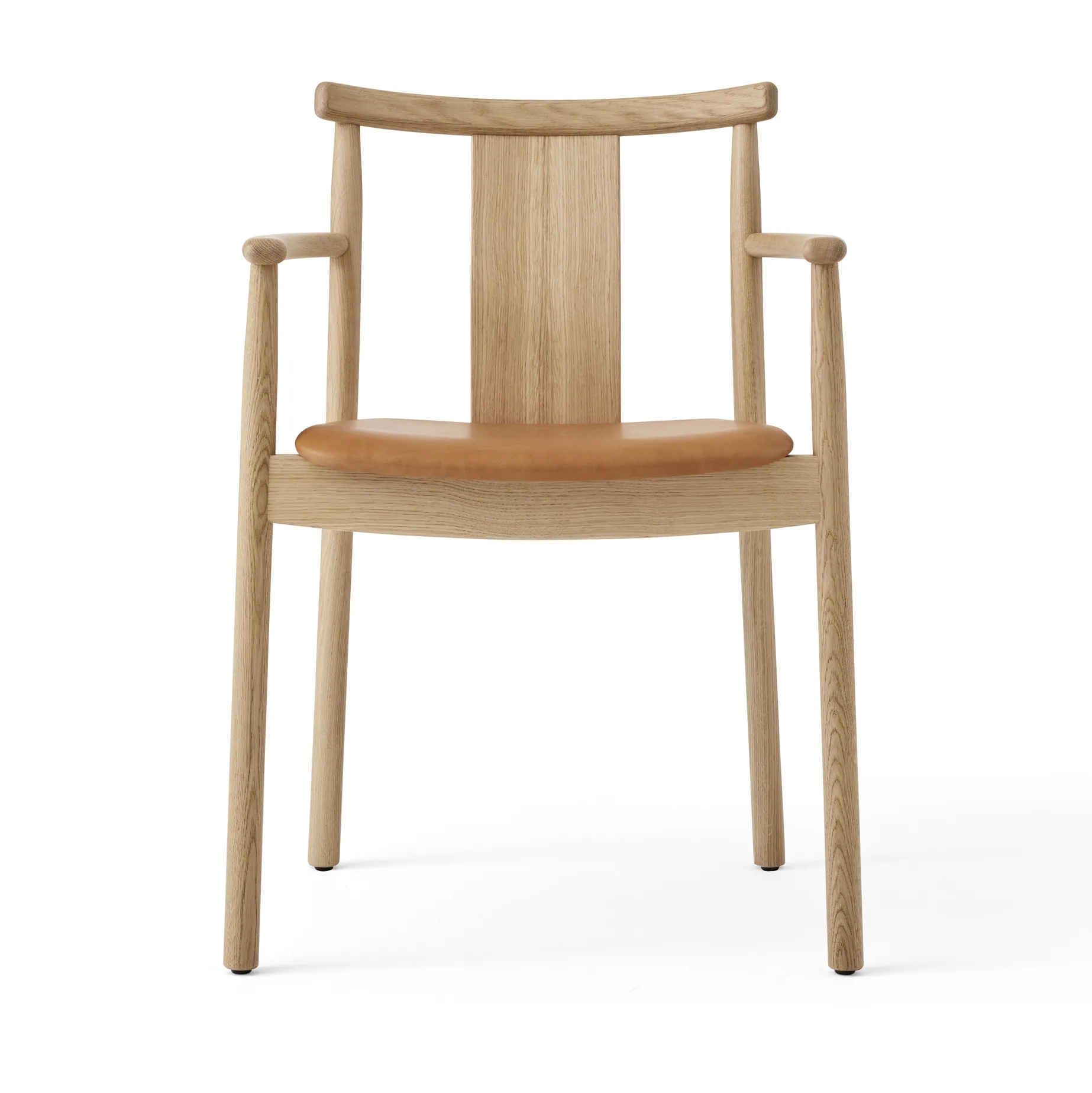 Merkur arm chair with cushion, Oak- Dakar 0250 cognac Audo Copenhagen
