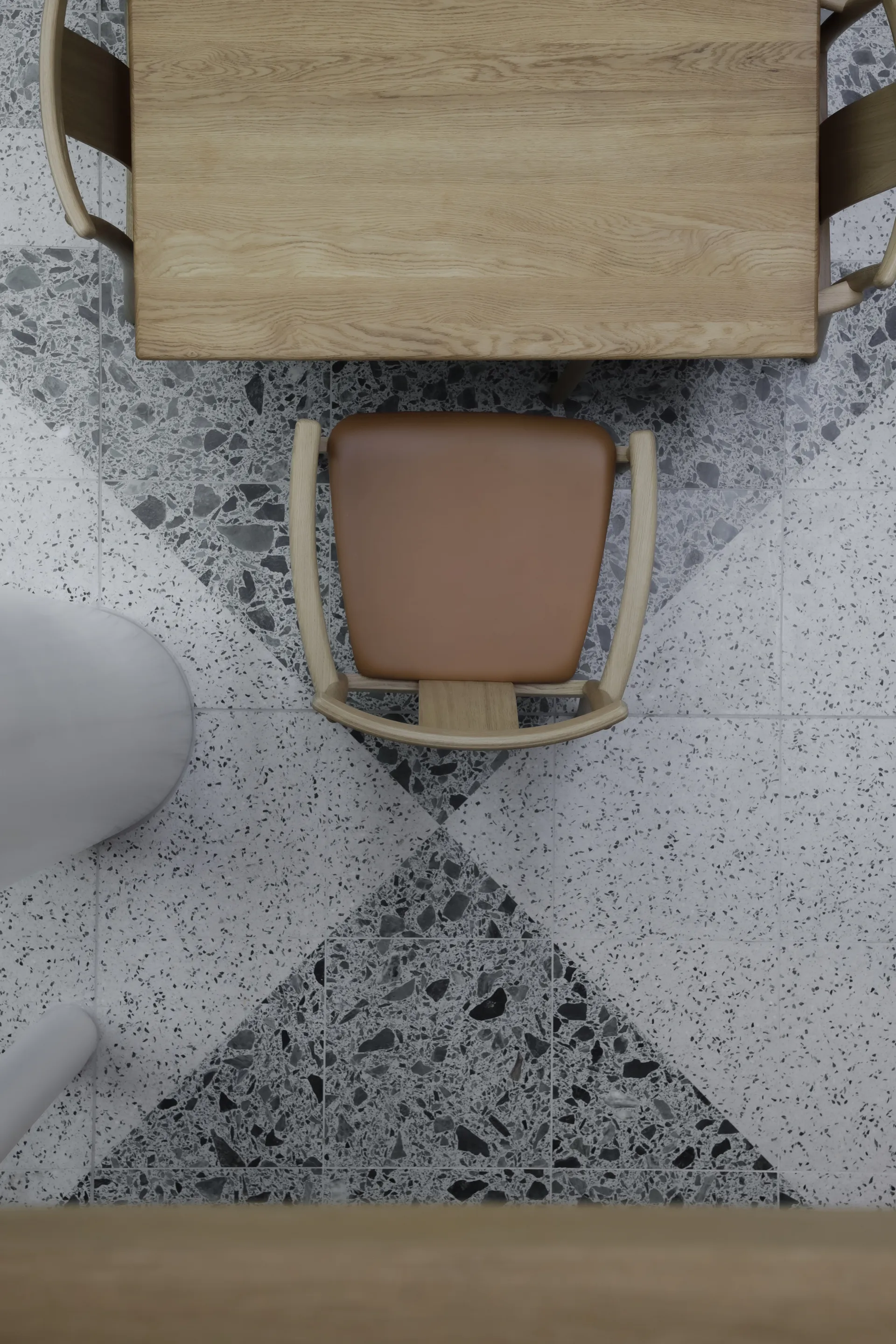 Merkur arm chair with cushion, Oak- Dakar 0250 cognac Audo Copenhagen