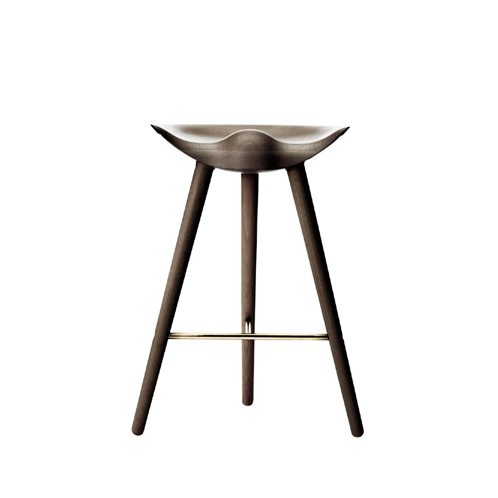 ML 42 Barstool, Brown oiled oak, brass Audo Copenhagen