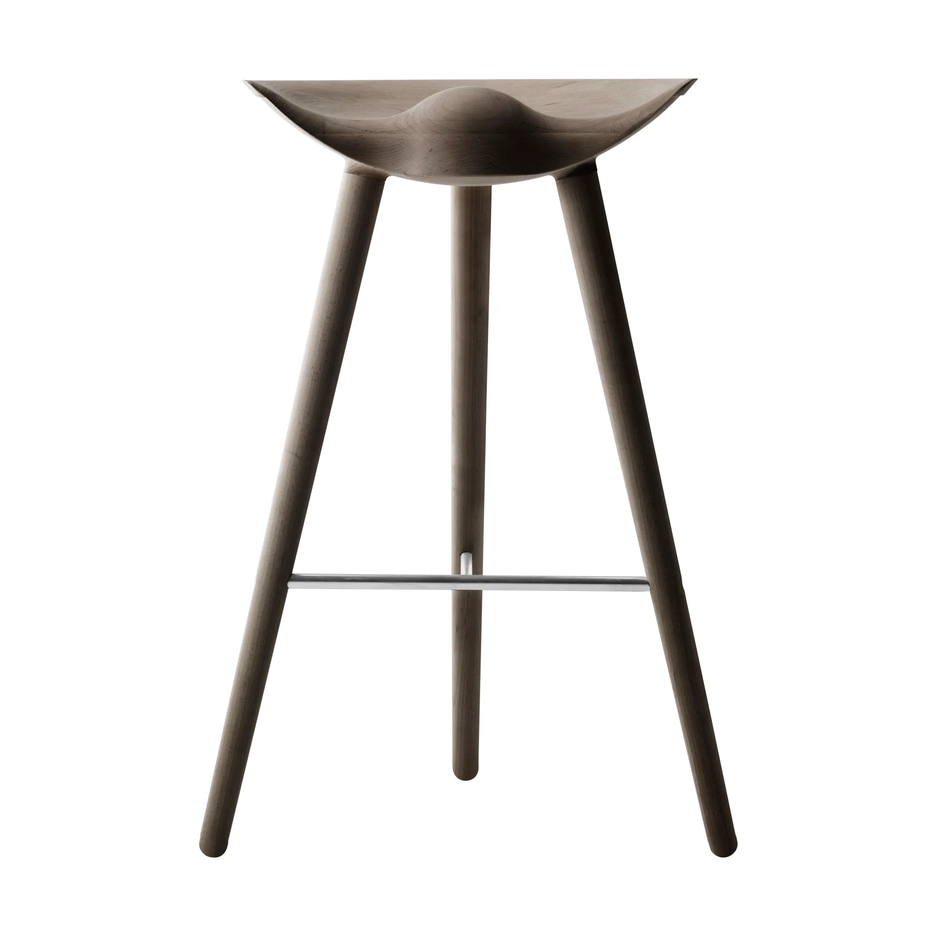 ML42 barstool 69 cm, Brown oiled oak-steel Audo Copenhagen