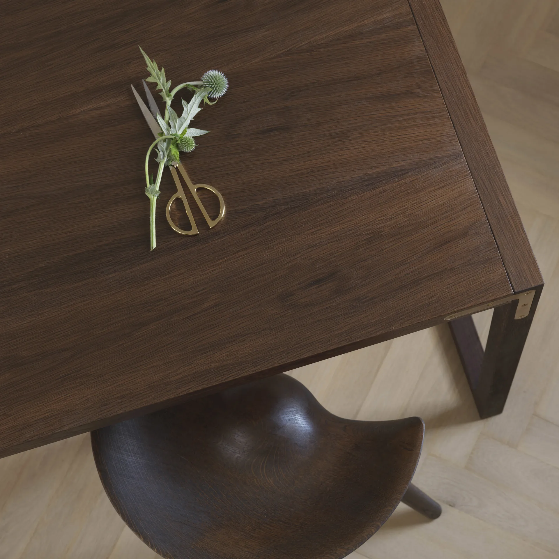 ML42 barstool 69 cm, Brown oiled oak-steel Audo Copenhagen