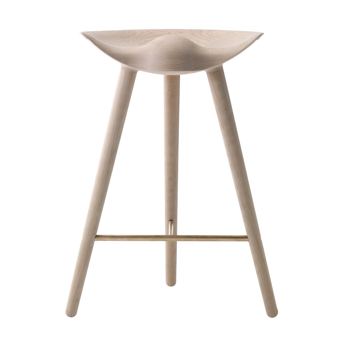 Audo Copenhagen ML42 barstool 69 cm Oak-steel | Scandinavian Design | Bar stools | Beige