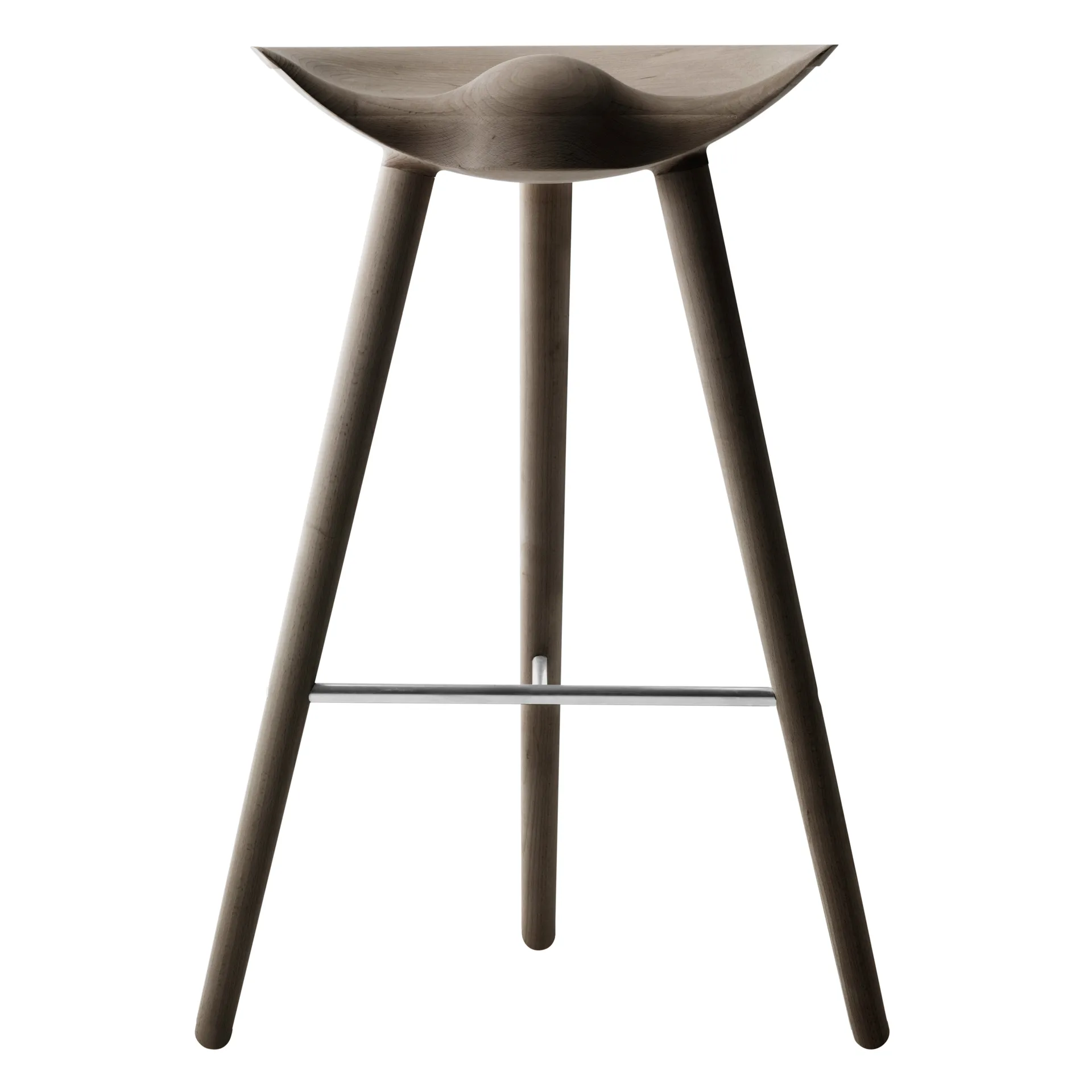 ML42 barstool 77 cm, Brown oiled oak-steel Audo Copenhagen