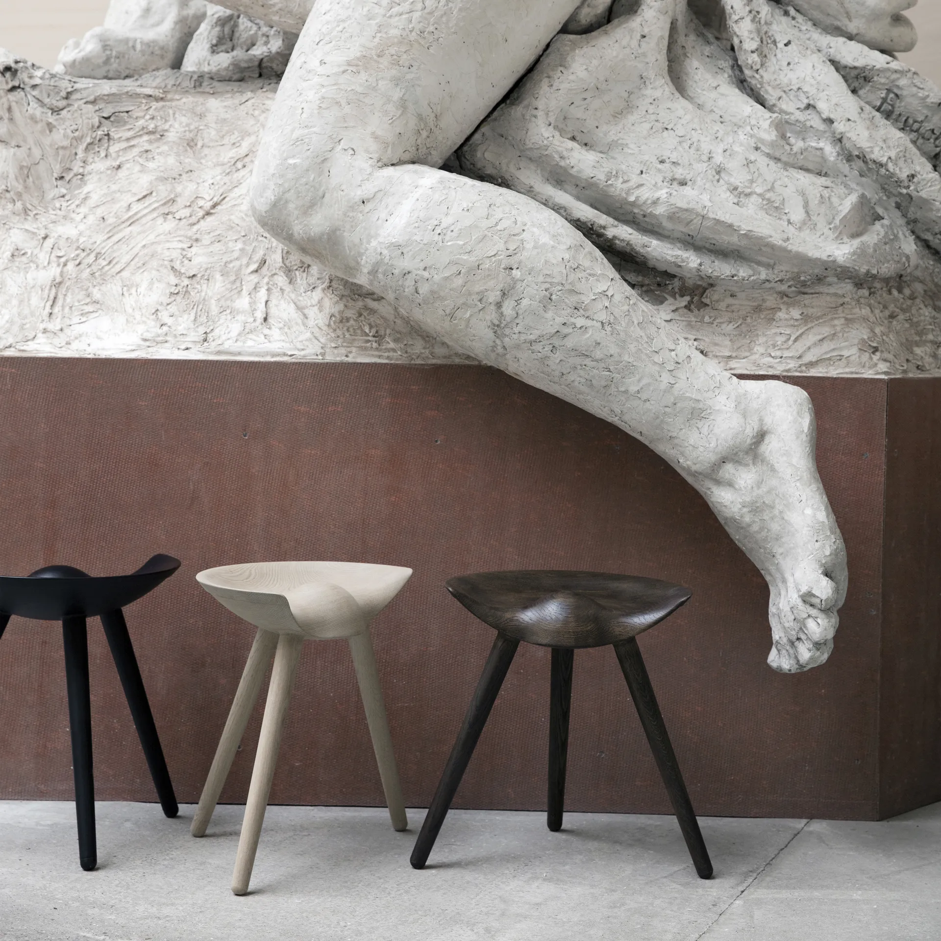 ML42 stool 48 cm, Brown oiled oak Audo Copenhagen