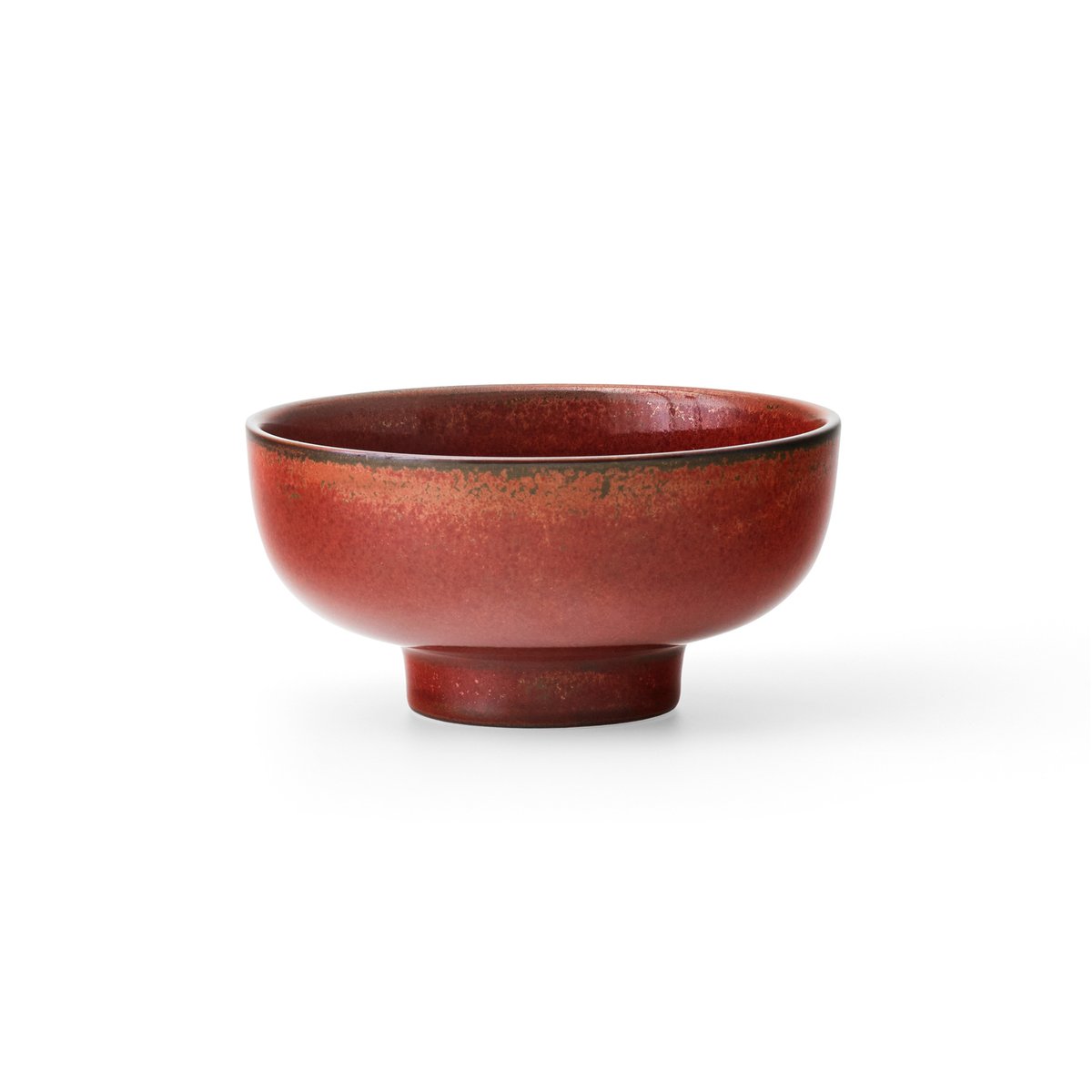 Audo Copenhagen New Norm bowl on foot o12 cm Red glazed