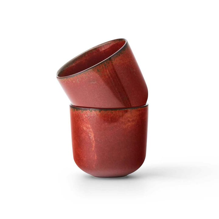 New Norm espresso cup 8.5 cl 2-pack - Red glazed - Audo Copenhagen