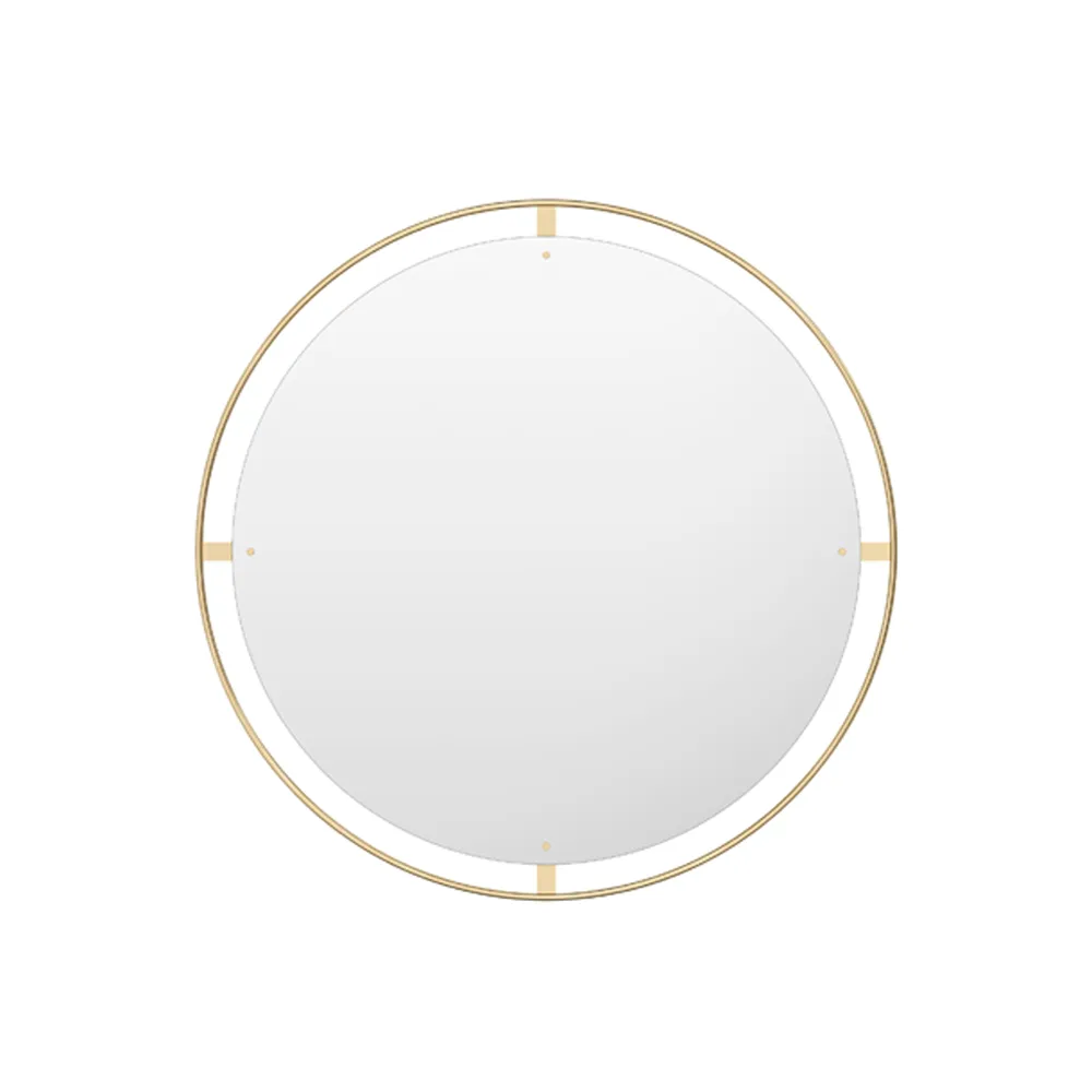 Audo Copenhagen Nimbus mirror Polished brass, o110 | Scandinavian Design | Wall mirrors | Gold-coloured