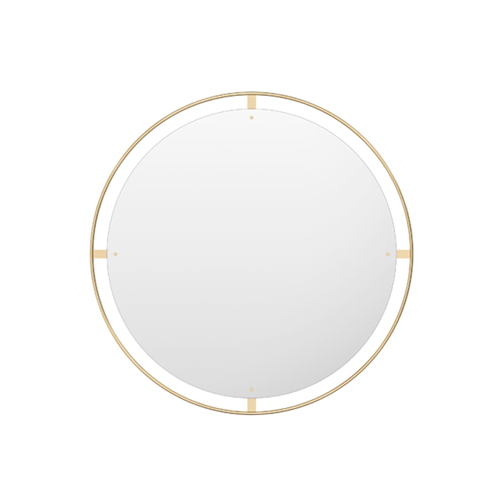 Audo Copenhagen Nimbus mirror Polished brass, o110 | Scandinavian Design | Wall mirrors | Gold-coloured