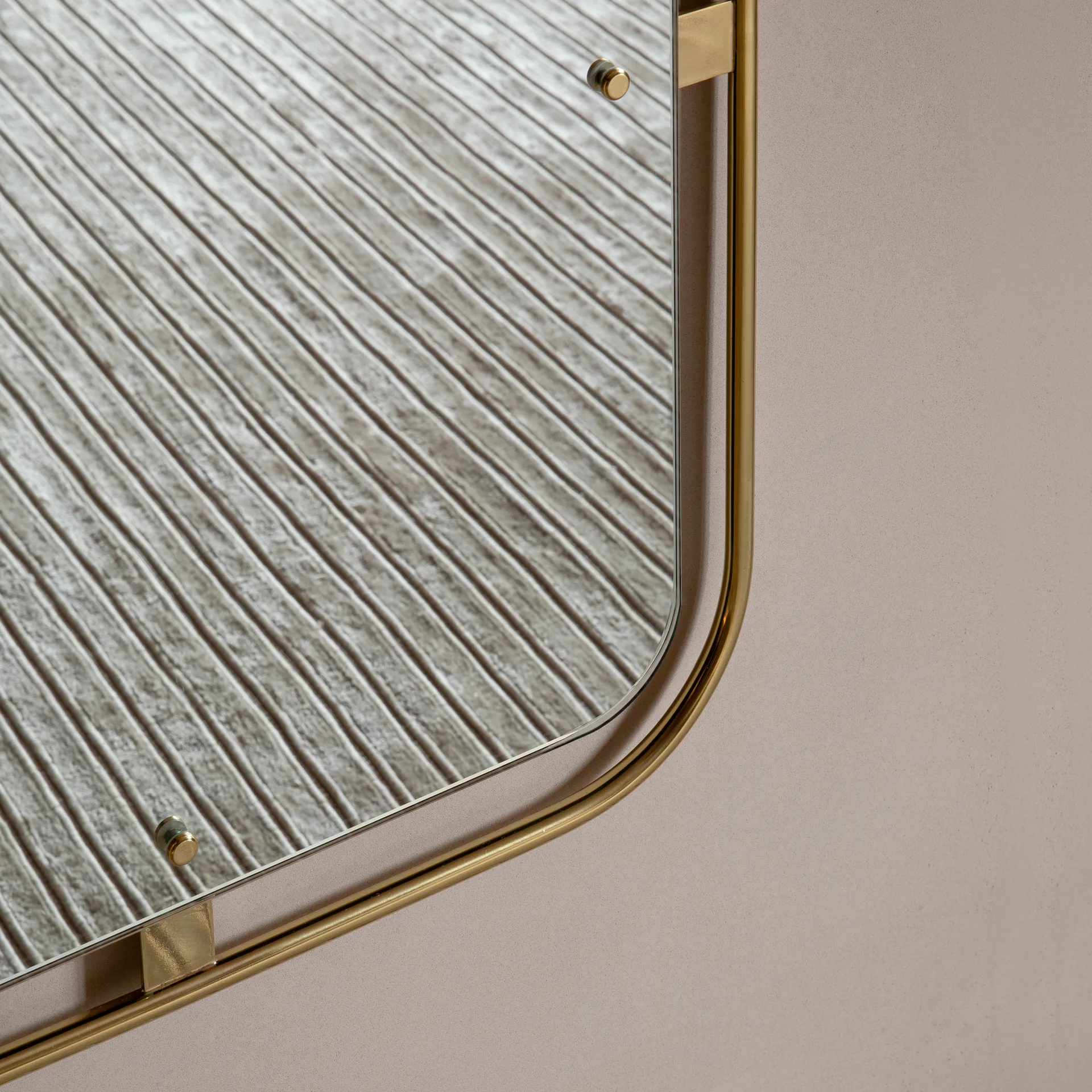 Nimbus mirror rectangular, Polished brass Audo Copenhagen