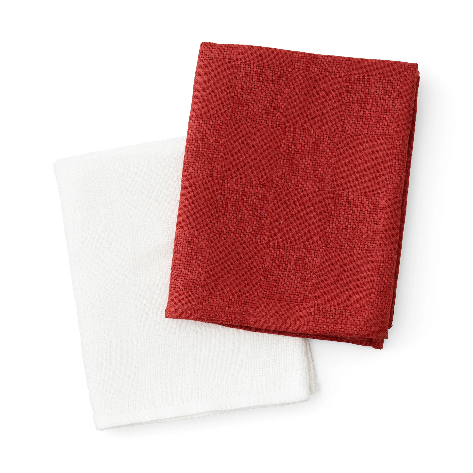 Papilio kitchen towel 40x64 cm 2-pack, Burnt sienna-white Audo Copenhagen