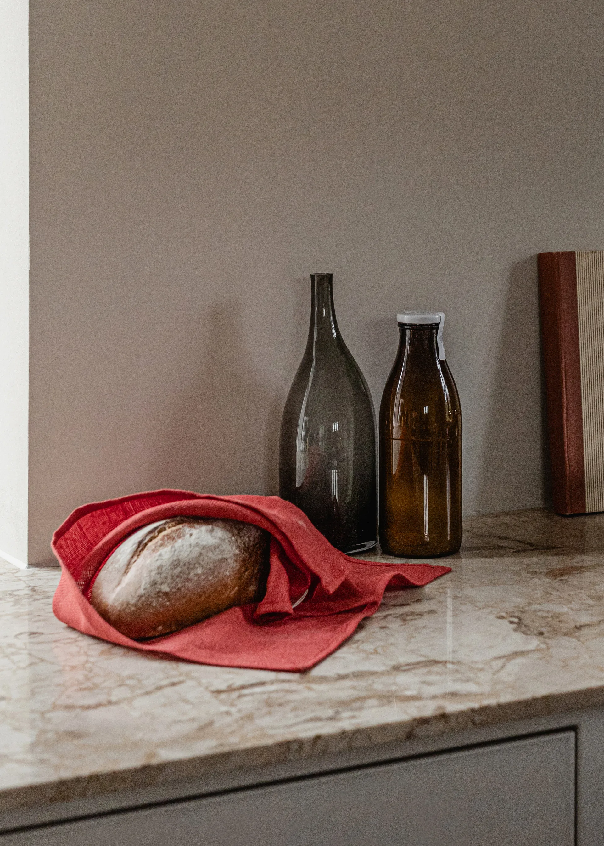 Papilio kitchen towel 40x64 cm 2-pack, Burnt sienna-white Audo Copenhagen