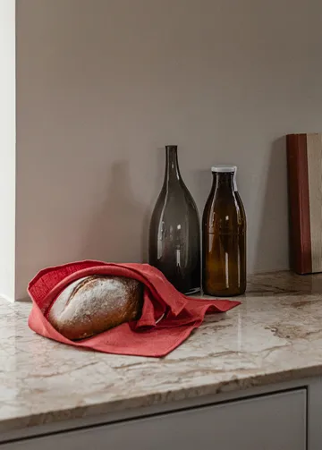 Papilio kitchen towel 40x64 cm 2-pack - Burnt sienna-white - Audo Copenhagen