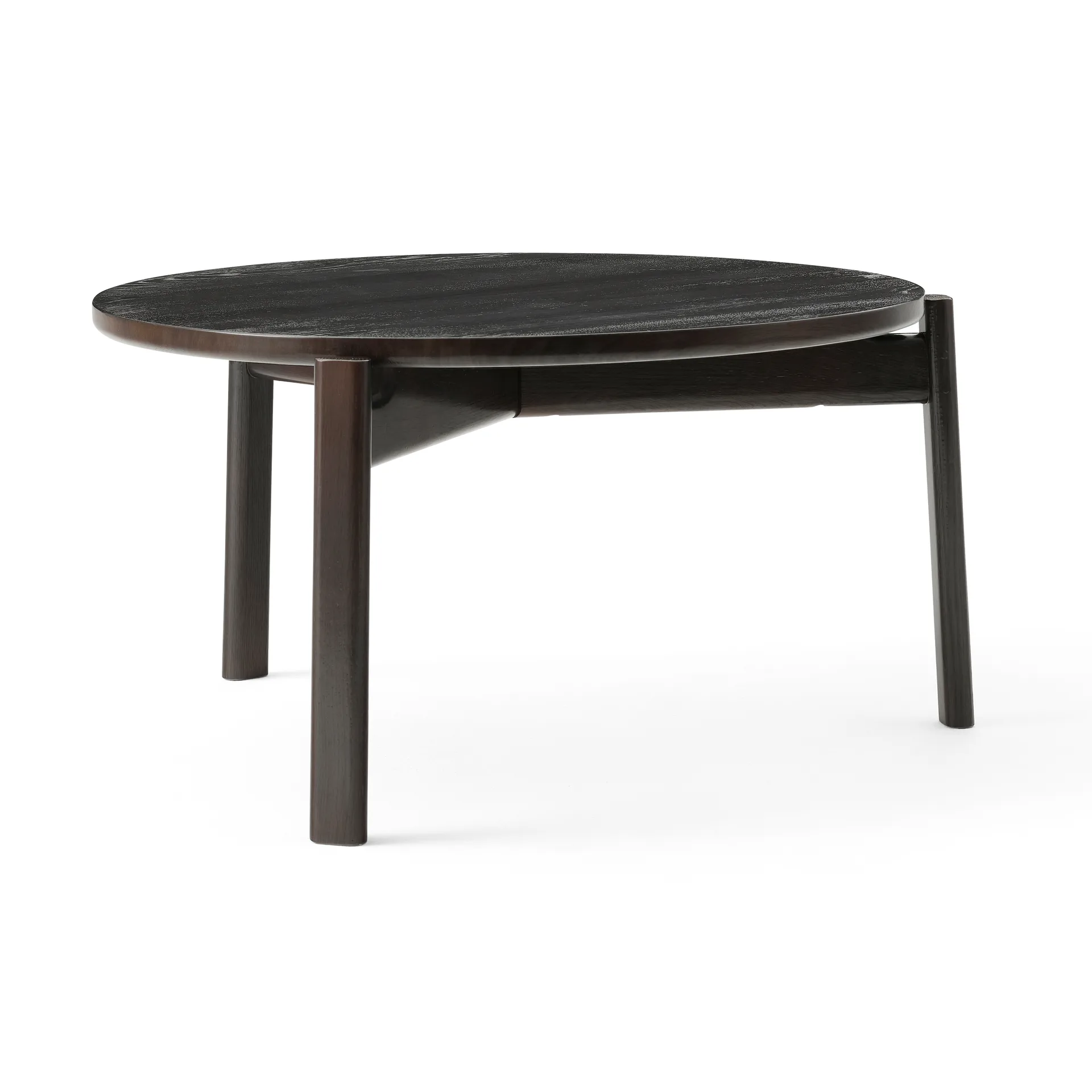 Passage coffee tableØ70 cm, Dark lacquered oak Audo Copenhagen