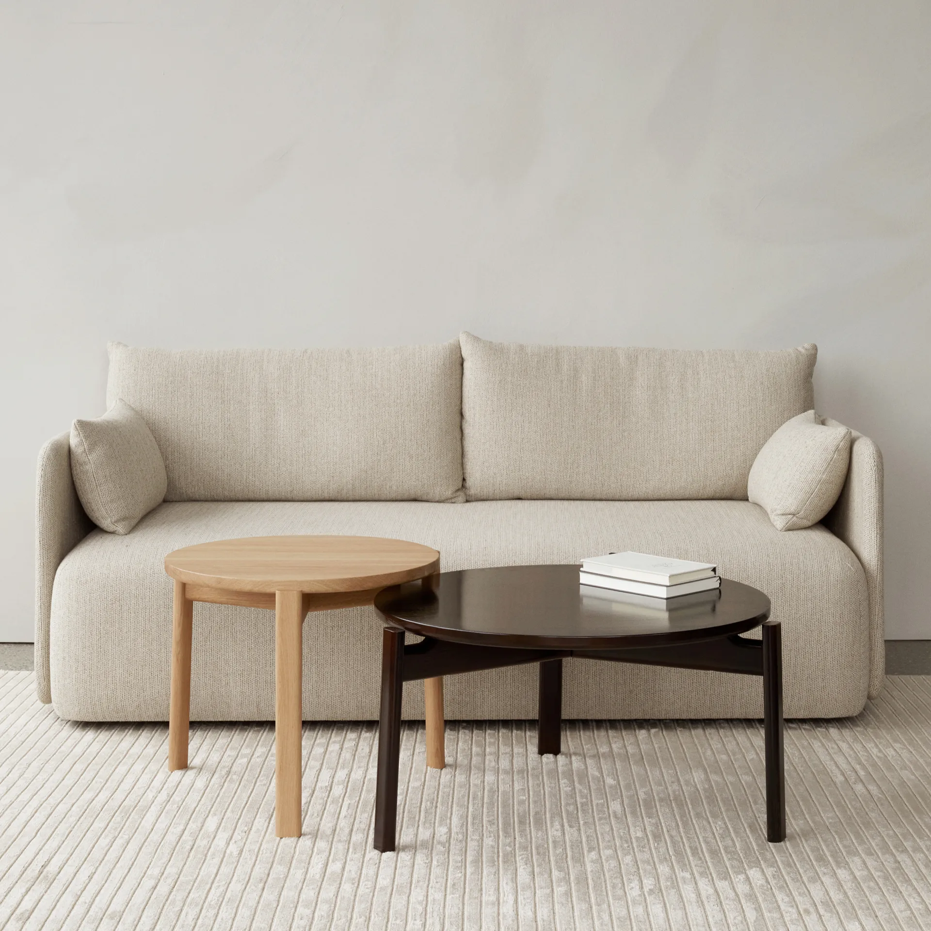 Passage coffee tableØ70 cm, Dark lacquered oak Audo Copenhagen