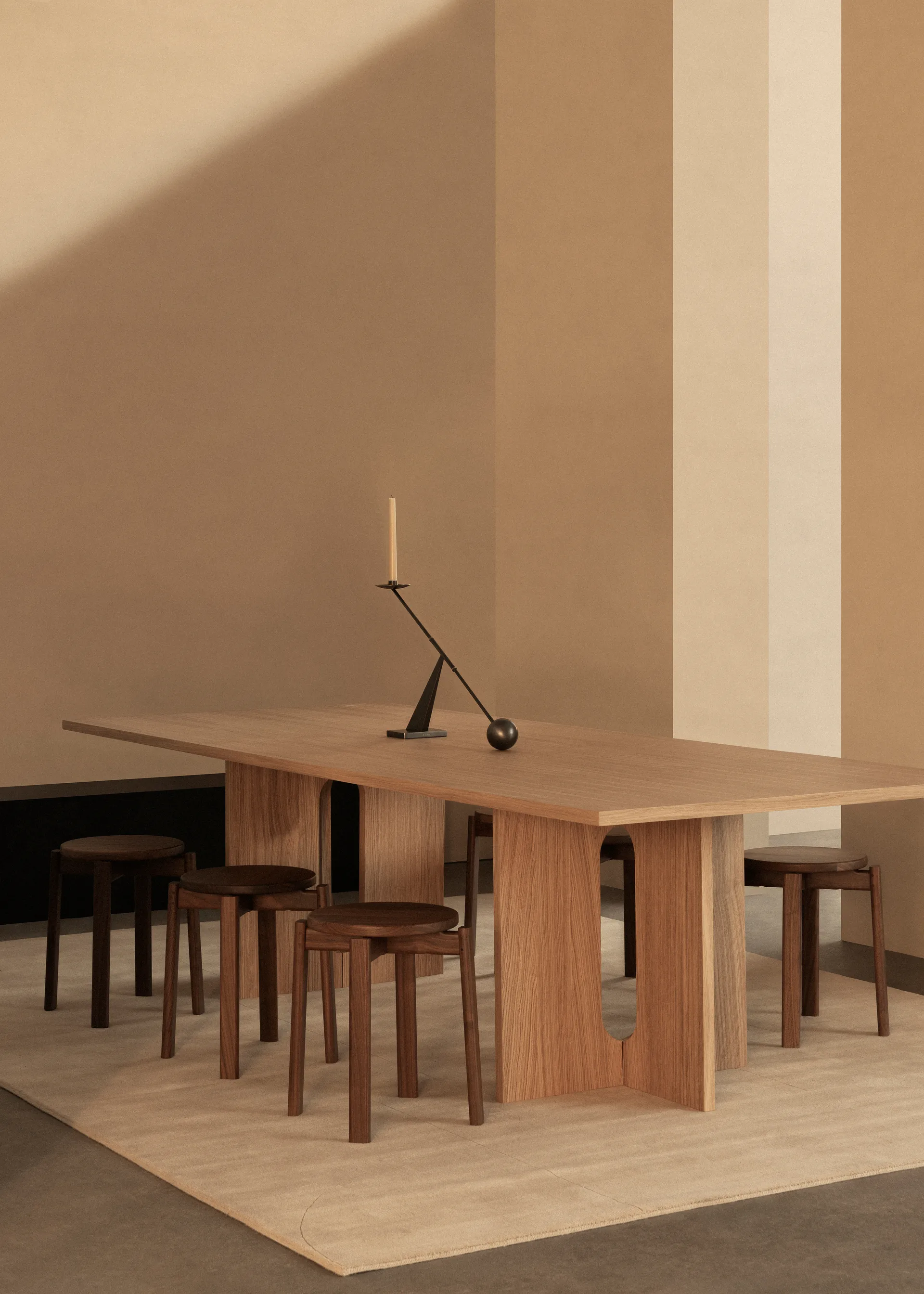 Passage stool, Dark stained oak Audo Copenhagen