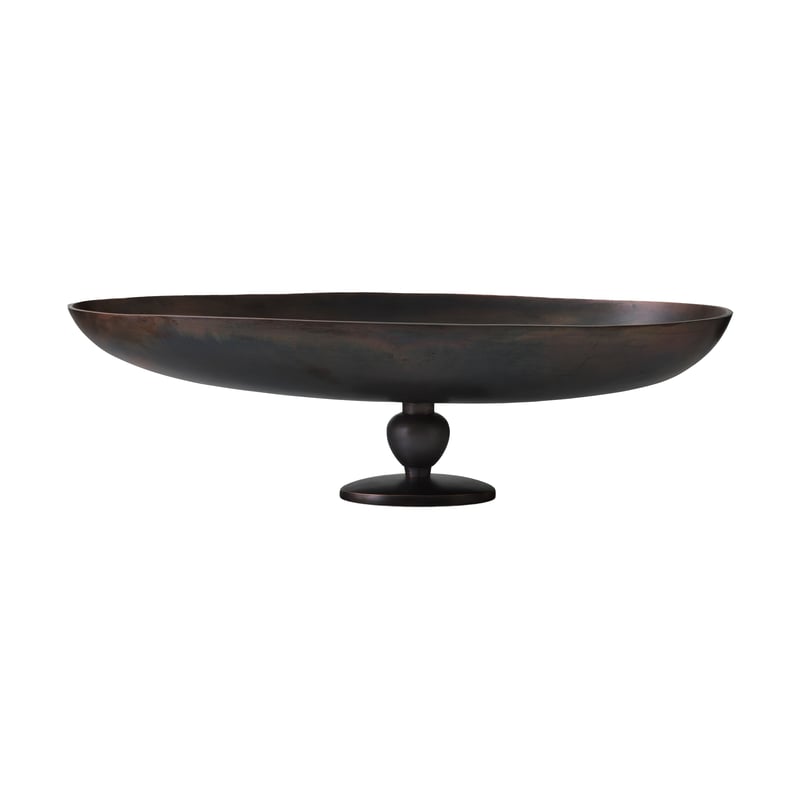 Audo Copenhagen Pavot serving tray on foot Brown