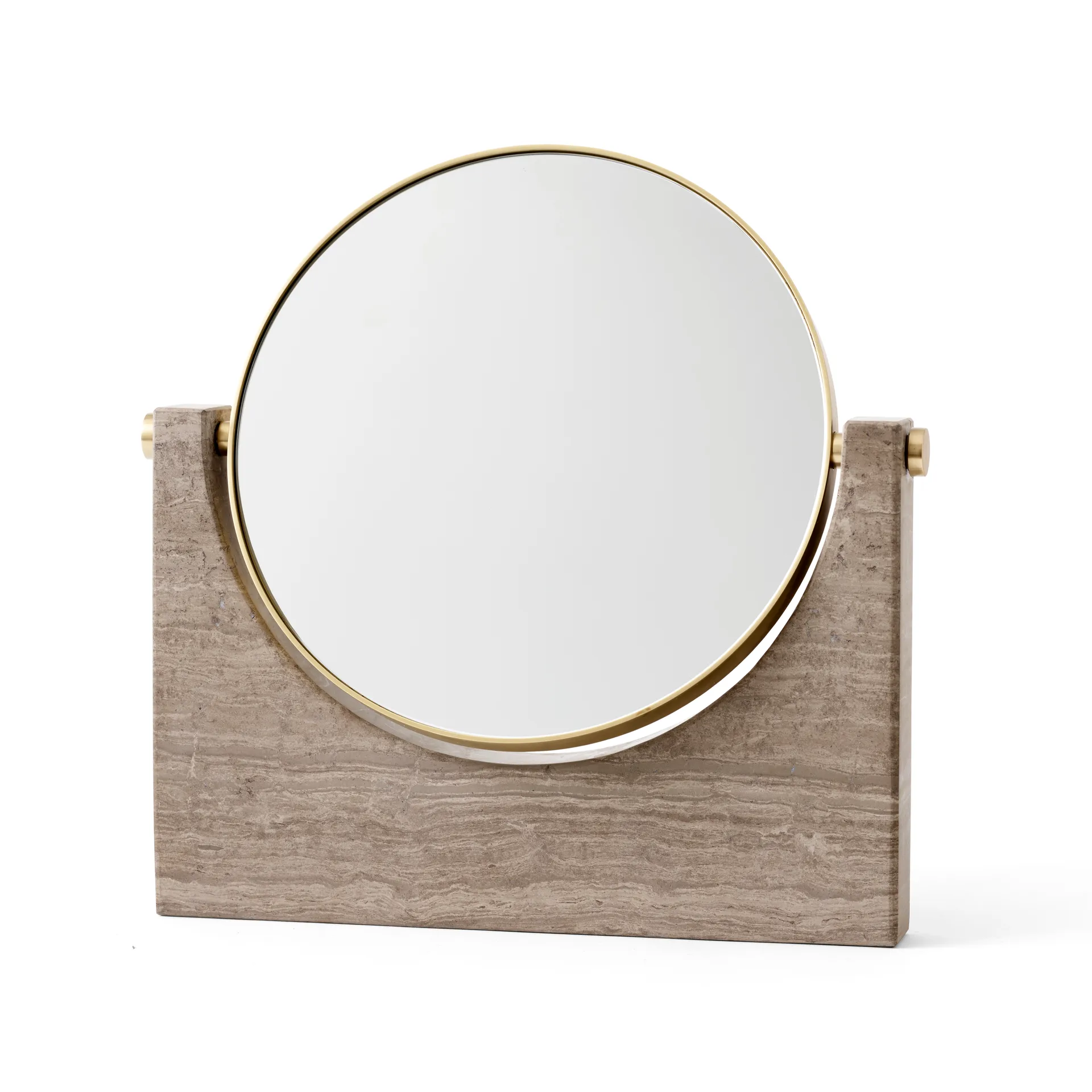Pepe Marble mirror, brass-brown marble Audo Copenhagen