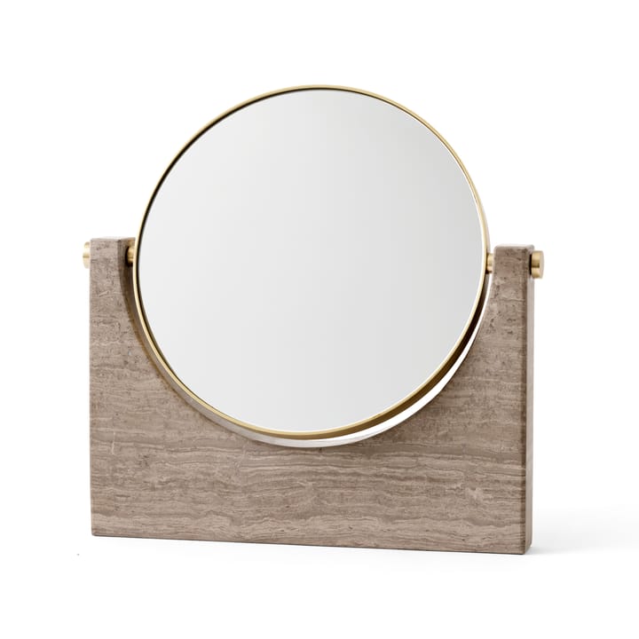 Pepe Marble mirror - brass-brown marble - Audo Copenhagen