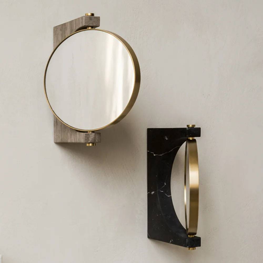 Pepe Marble mirror, Marble brown, wall hung Audo Copenhagen