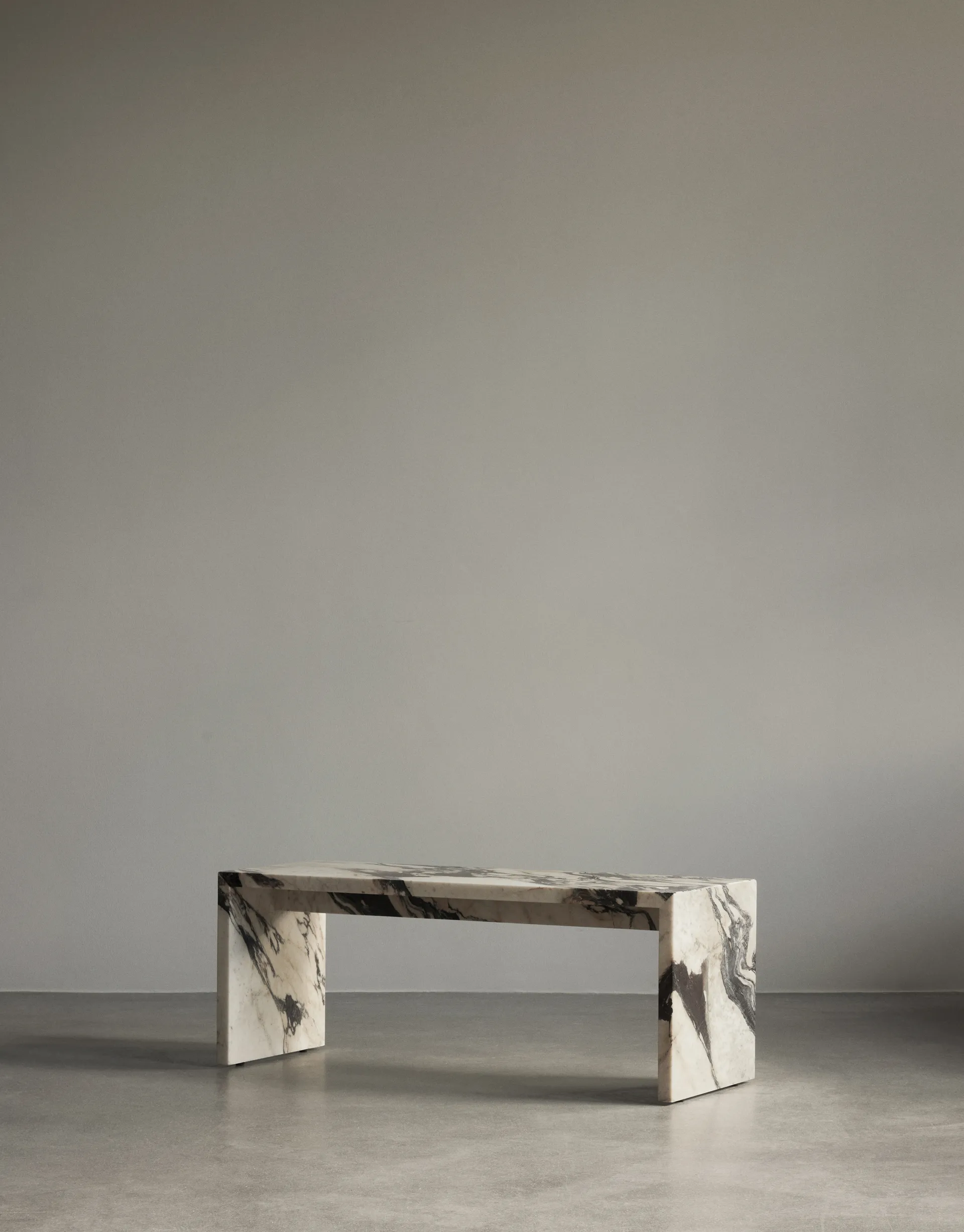 Plinth Bridge sidetable, Calacatta Viola Audo Copenhagen