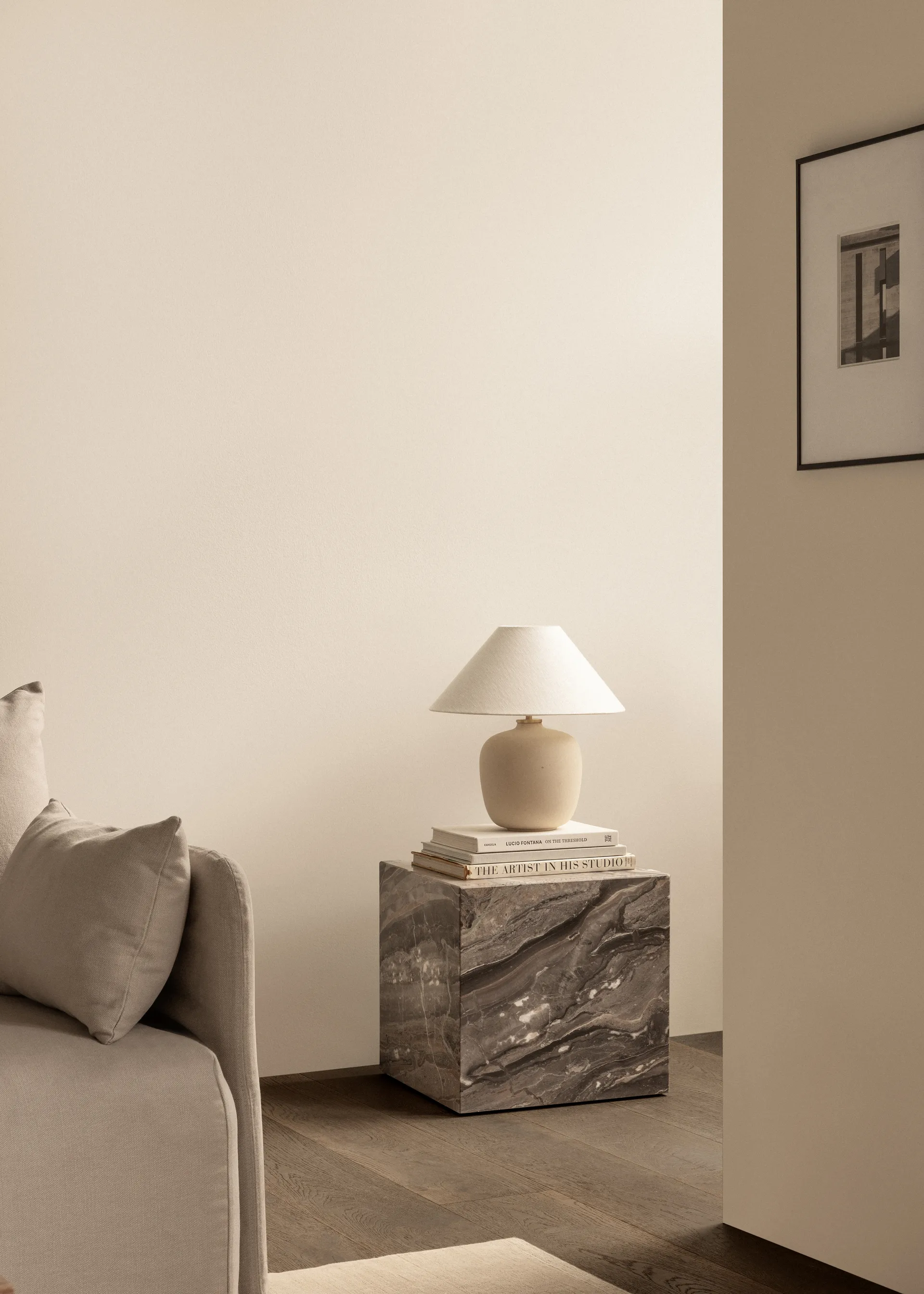 Plinth coffee table, Grey galaxy, cube Audo Copenhagen