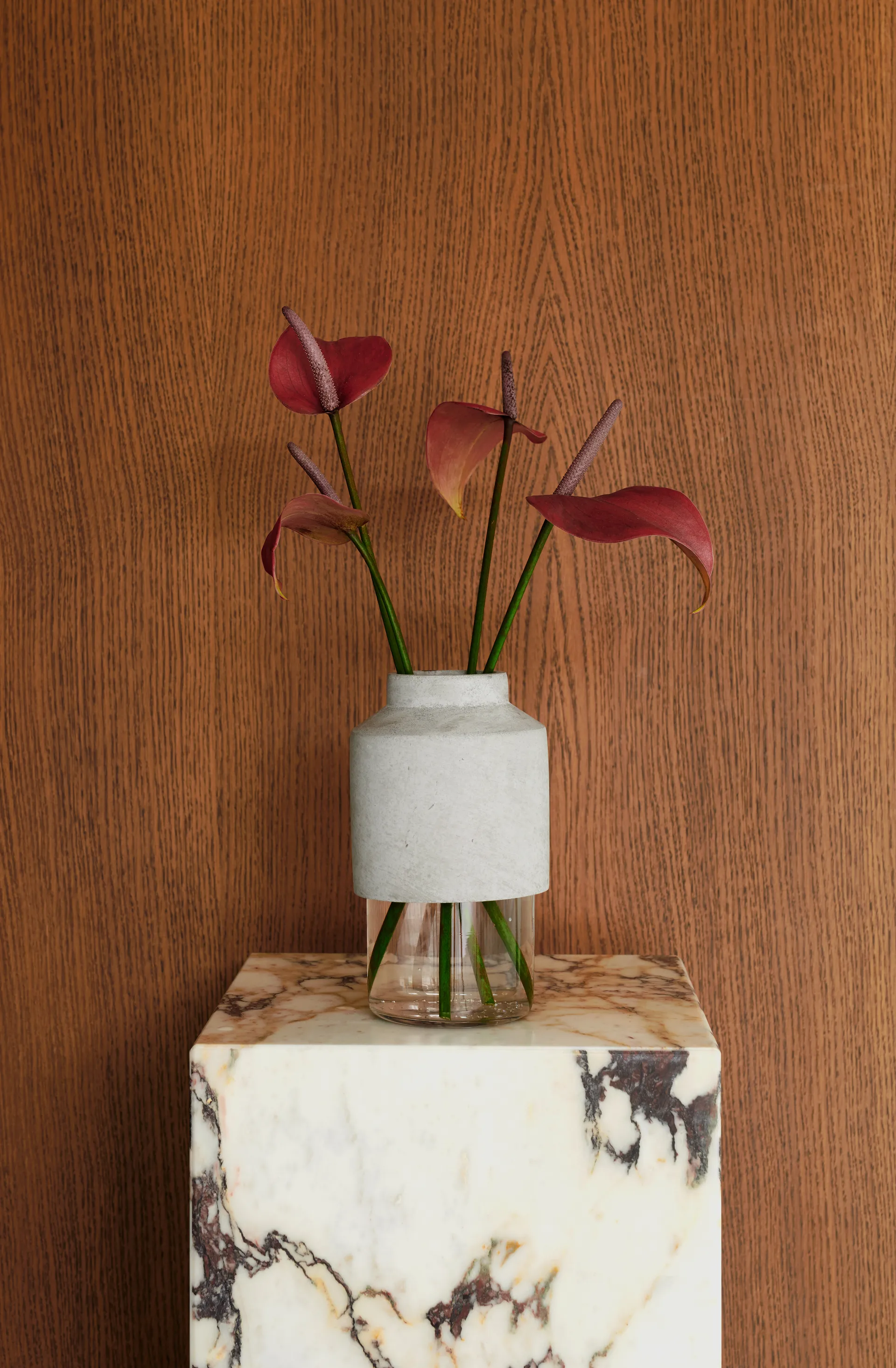 Plinth tall sidetable 30x30x51 cm, Multi rose Audo Copenhagen