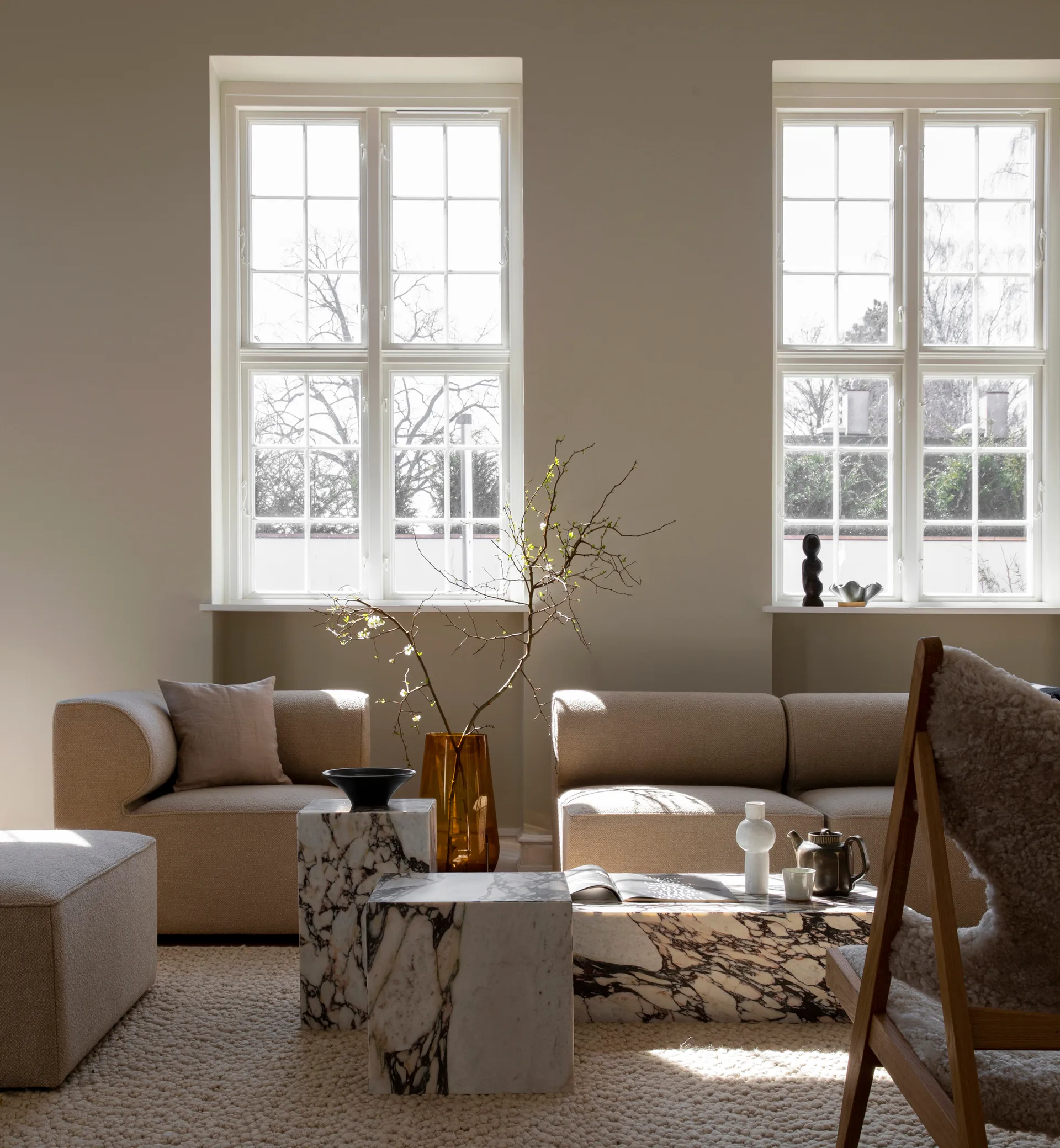 Plinth tall sidetable 30x30x51 cm, Multi rose Audo Copenhagen