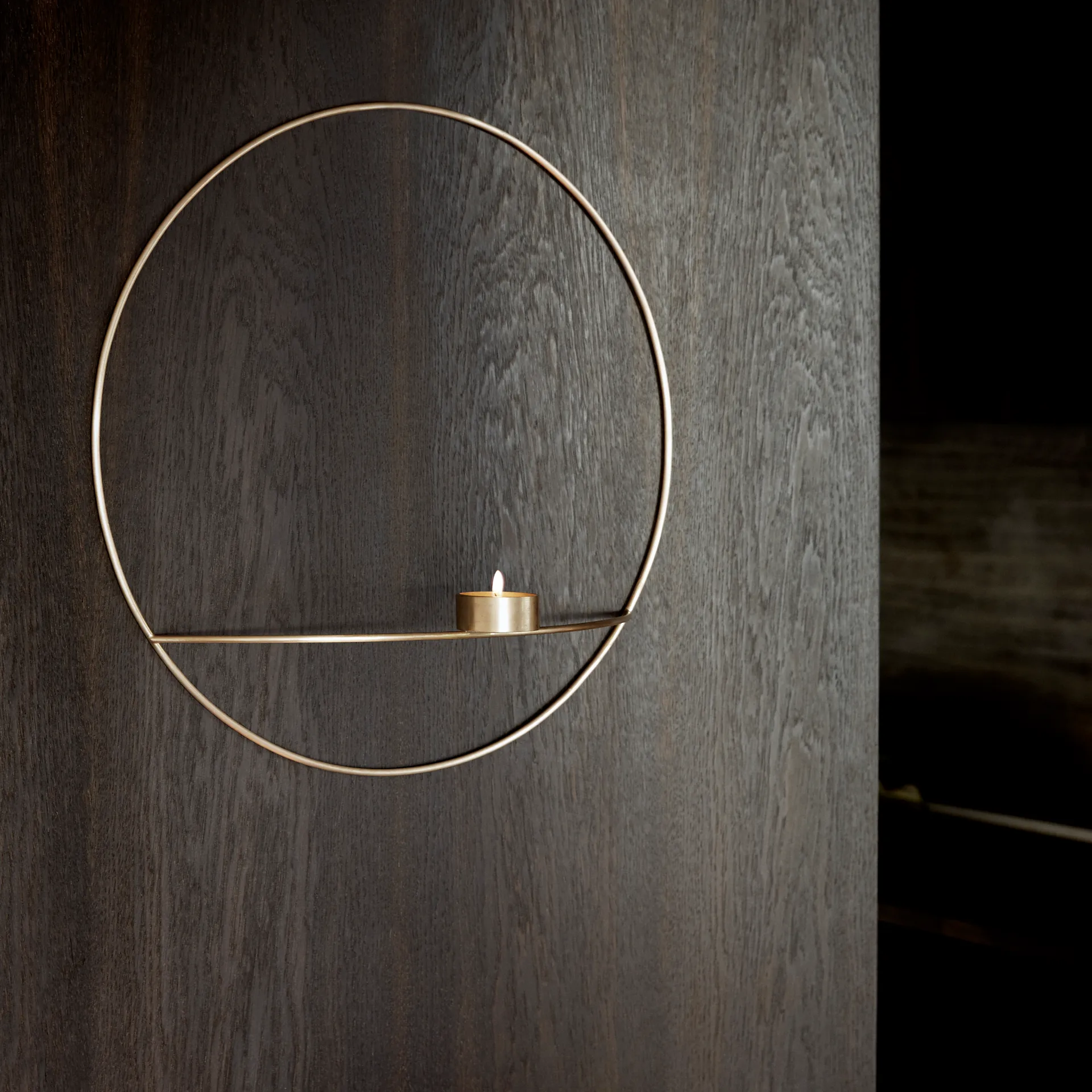 POV circle large tea light holder, brass Audo Copenhagen