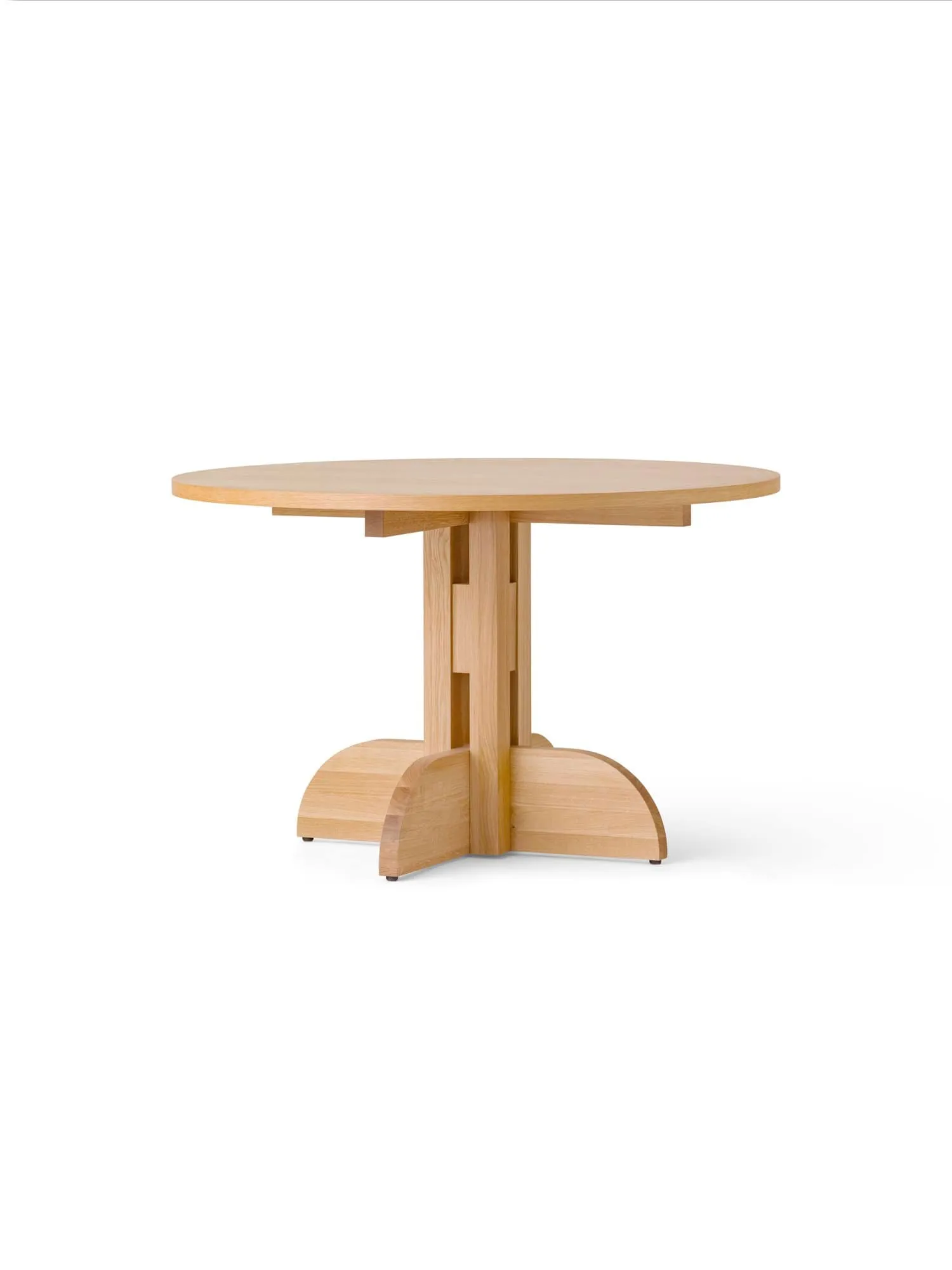 Puffin Dining Table oak veneer natural, Natural oak veneer, Ø120 cm Audo Copenhagen
