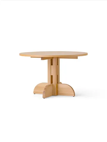 Puffin Dining Table oak veneer natural - Natural oak veneer, Ø120 cm - Audo Copenhagen