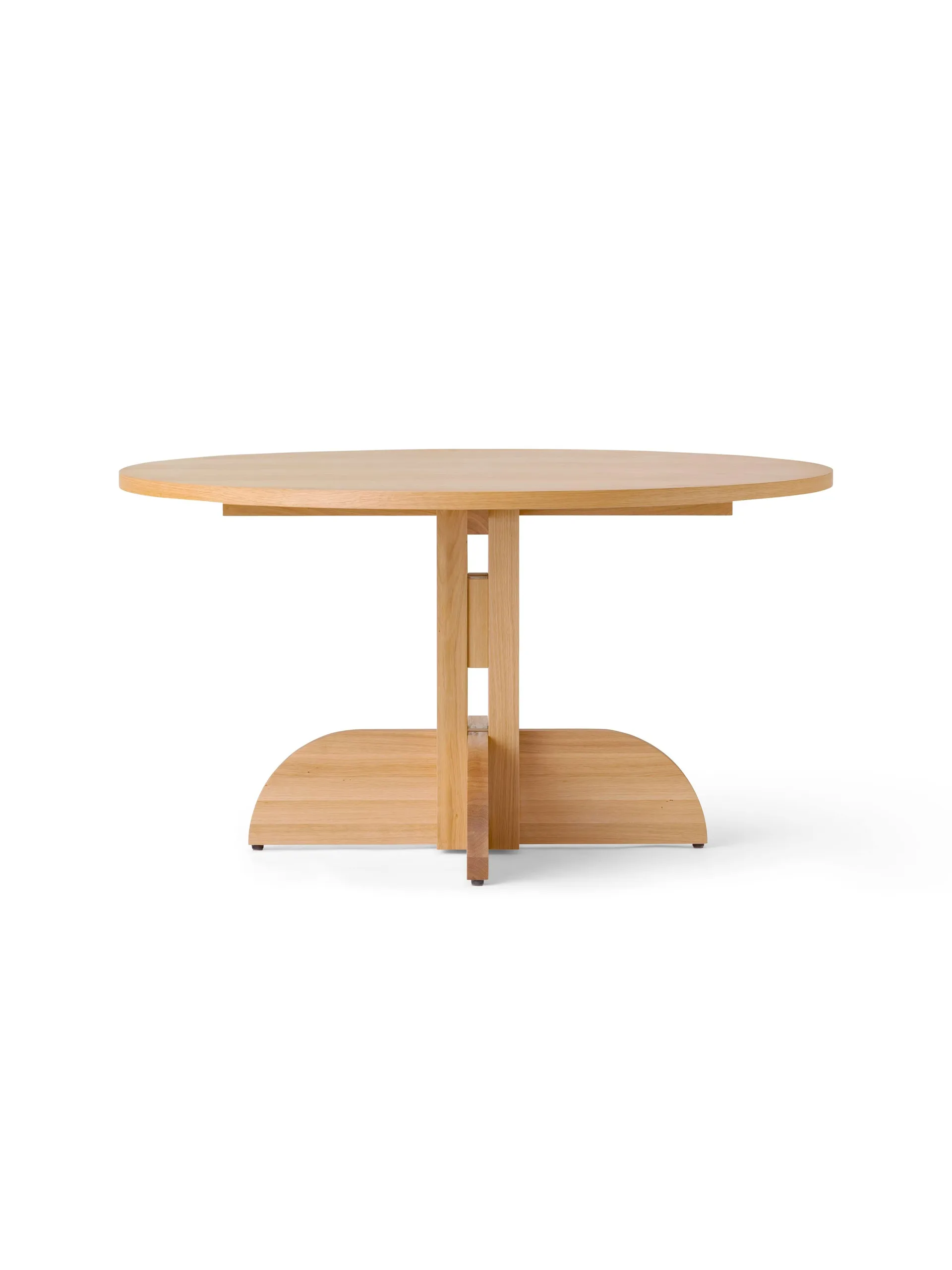 Puffin Dining Table oak veneer natural, Natural oak veneer, Ø140 cm Audo Copenhagen