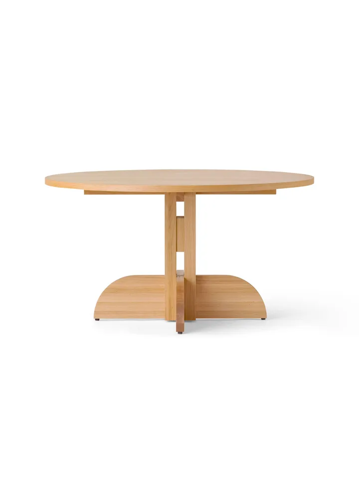 Puffin Dining Table oak veneer natural - Natural oak veneer, Ø140 cm - Audo Copenhagen